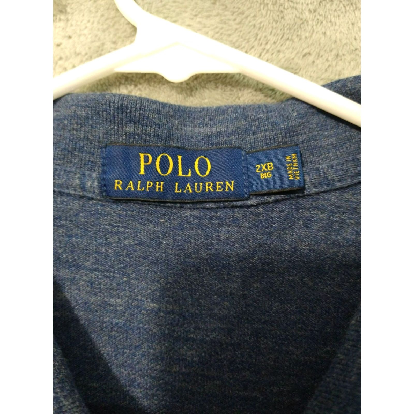 Polo Ralph Lauren Polo Ralph Lauren Shirt Mens 2XB Big Tall Blue Long Sleeve Polo Logo Cotton Shirt Big & Tall Mens Blue 2XBBasic? Size US XXL / EU 58 / 5 - 5 Thumbnail