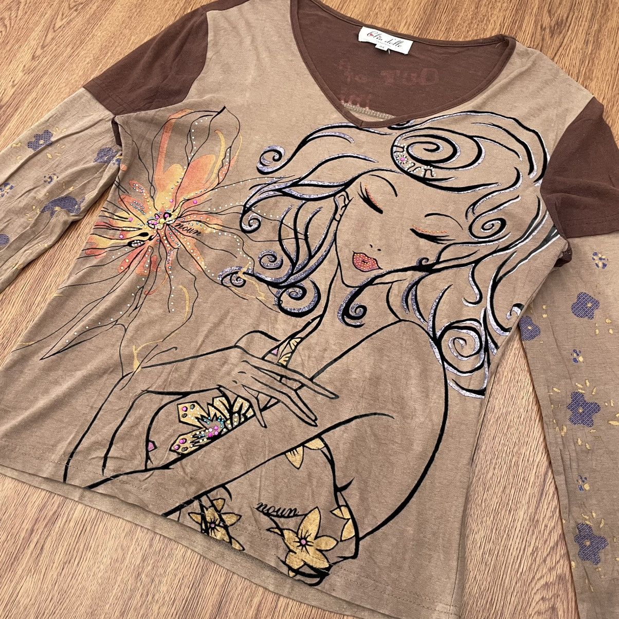 Designer × Japanese Brand Vintage Y2K art woman longsleeve Size M / US 6-8 / IT 42-44 - 3 Thumbnail