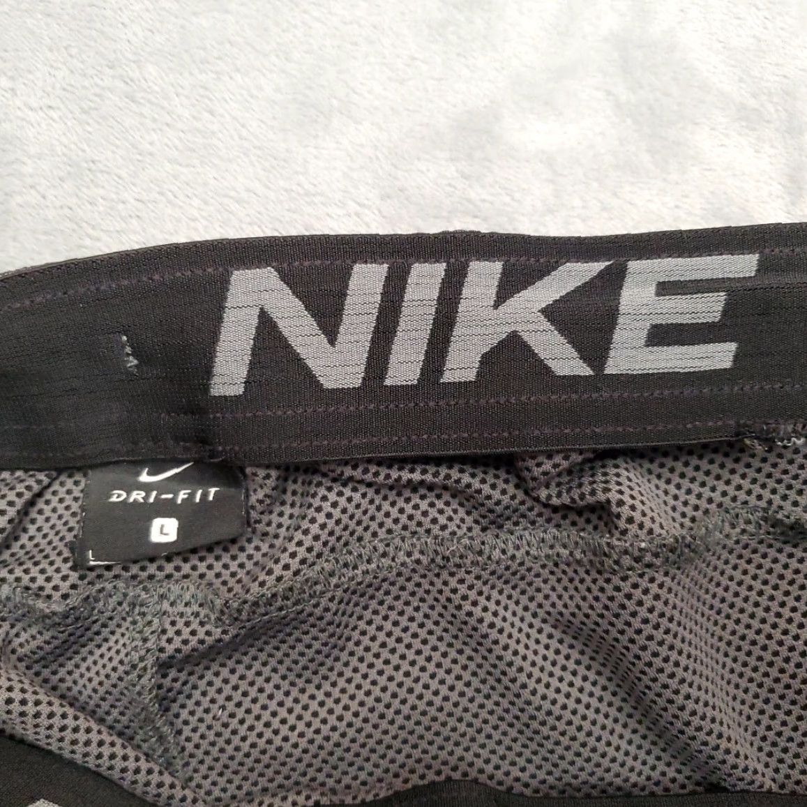Nike Nike Shorts Men L Gray Training Drawstring Elastic Waist Dri Fit Performance Basketball Activewear Casual, Solid, Polyester — Mens Size US 33 - 4 Thumbnail