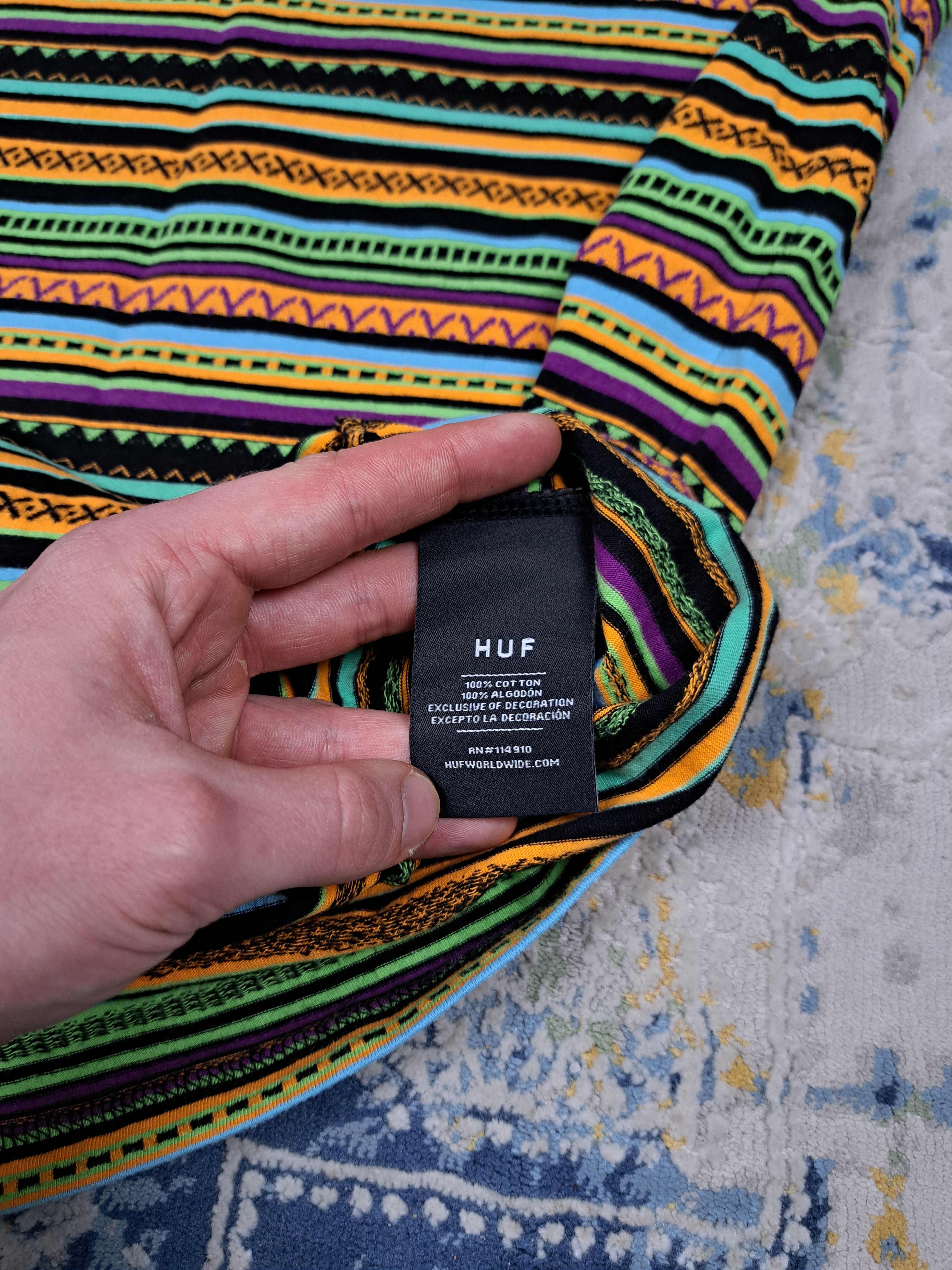 Huf HUF Multicolor Striped Tee COOGI Style Hippie Skate y2k Size US L / EU 52-54 / 3 - 5 Thumbnail