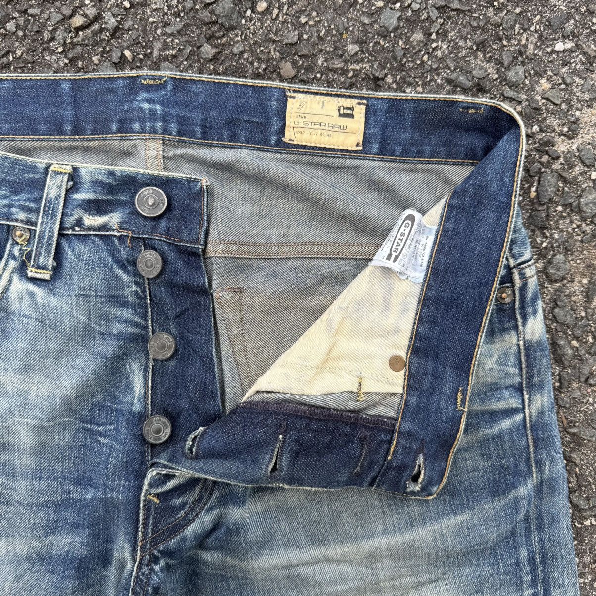 G-Star VINTAGE G STAR ITALY BUTTON FLY FADED JEAN DENIM PANTS Size US 35 - 9 Thumbnail