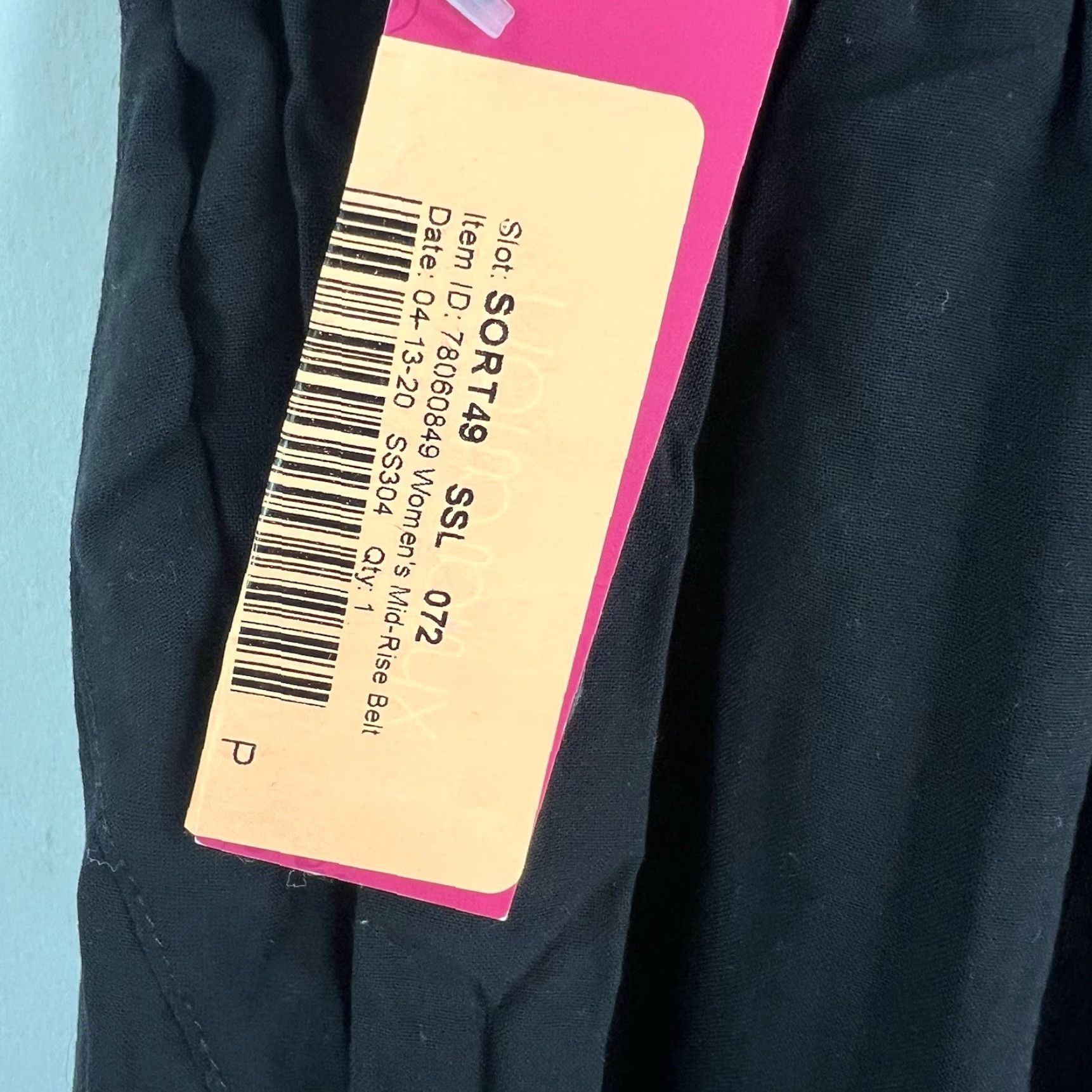 Vintage XHilerations Pants Womens S Black Belted Drawstring Pockets Mid Rise Wide-Leg Lounge Size 28" / US 6 / IT 42 - 5 Thumbnail
