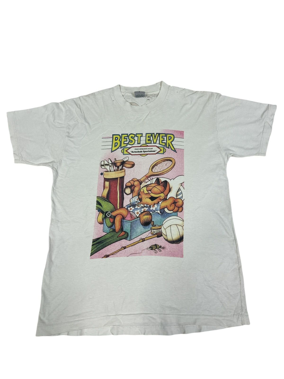 Vintage Distress Trashed Garfield Tee🎌💥 Size US L / EU 52-54 / 3 - 1 Thumbnail