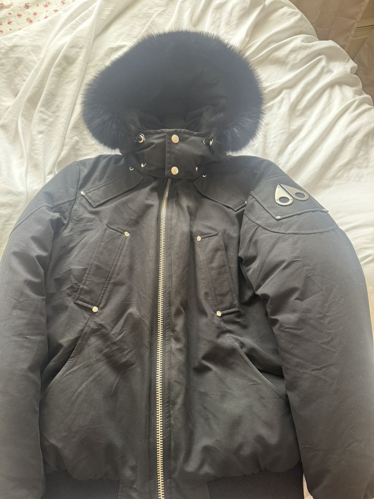 Moose Knuckles ORIGINAL BALLISTIC SHEARLING TRIM BOMBER JACKET Size US M / EU 48-50 / 2 - 3 Thumbnail