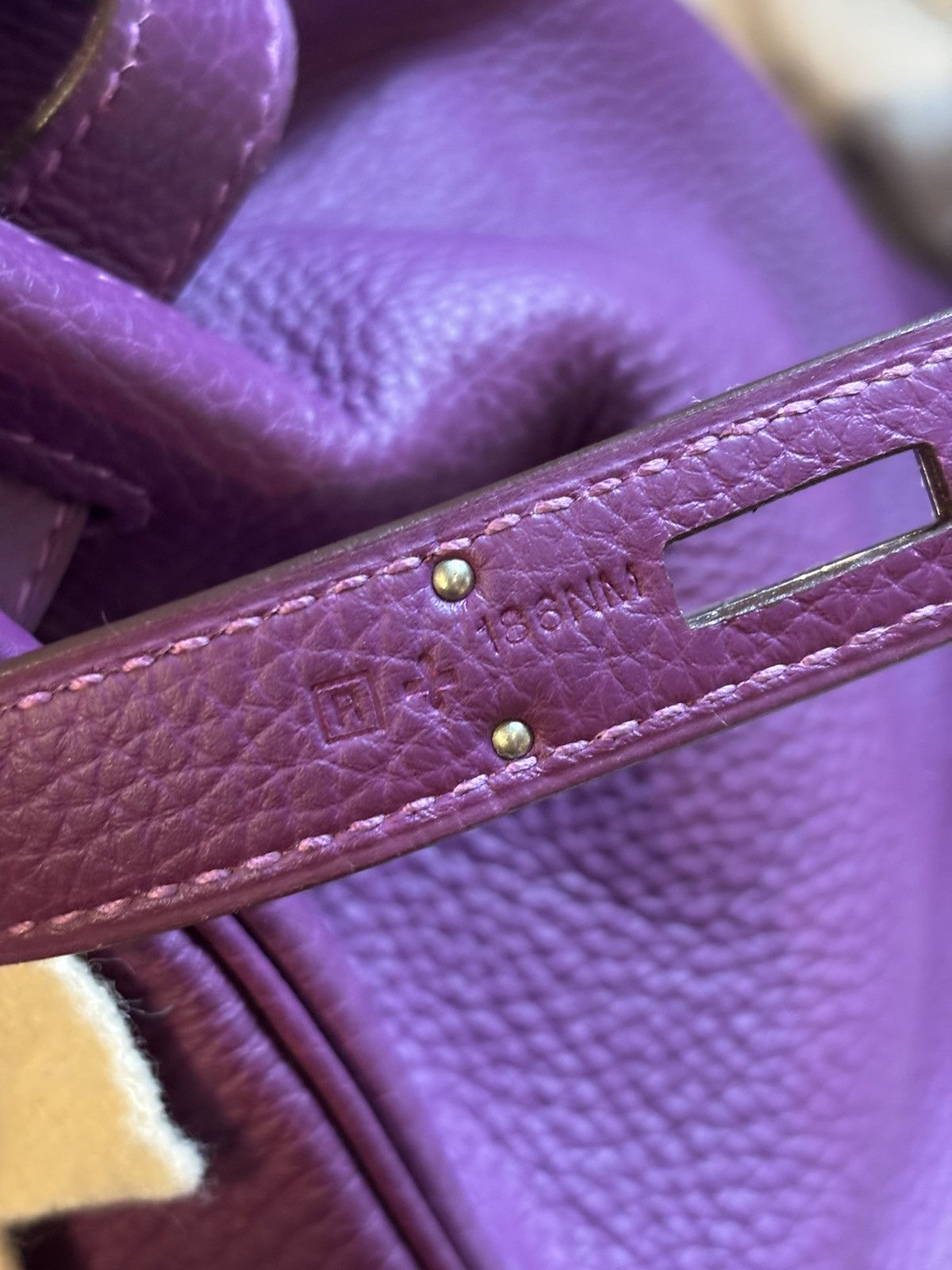 Hermes Hermes 35 Togo Leather Anemone Birkin Size ONE SIZE - 13 Thumbnail