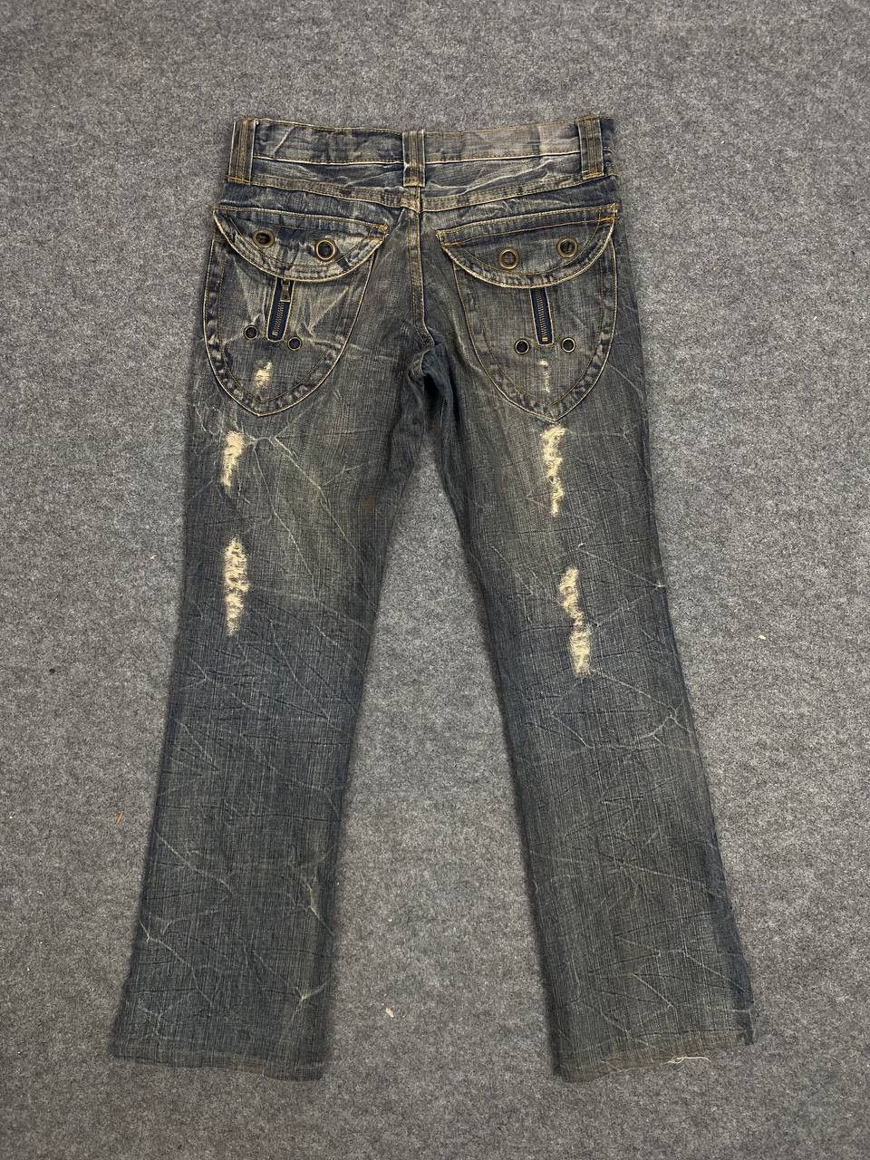 semanticdesign semantic design bondage style bootcut distressed denim Size US 33 - 1 Thumbnail