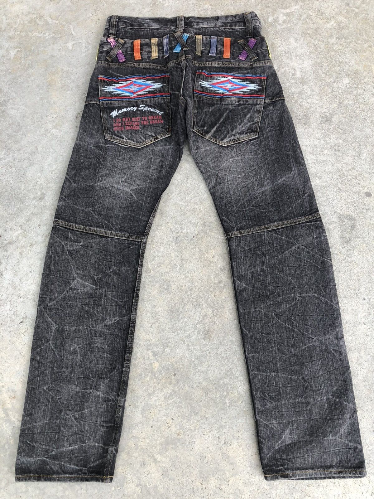 Kapital Navajo Embroidered Memory Special Double Waist Distressed Size US 31 - 3 Thumbnail