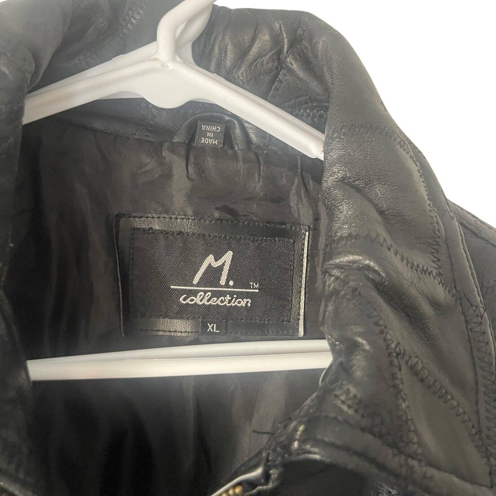 Other M. Collection 90s XL Black Leather Textured Bomber Jacket Size US XL / EU 56 / 4 - 4 Thumbnail