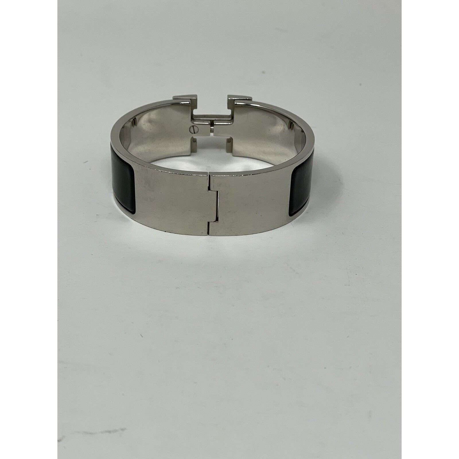 Hermes Hermes Clic Clac H Bracelet Black and Silver Size ONE SIZE - 8 Thumbnail