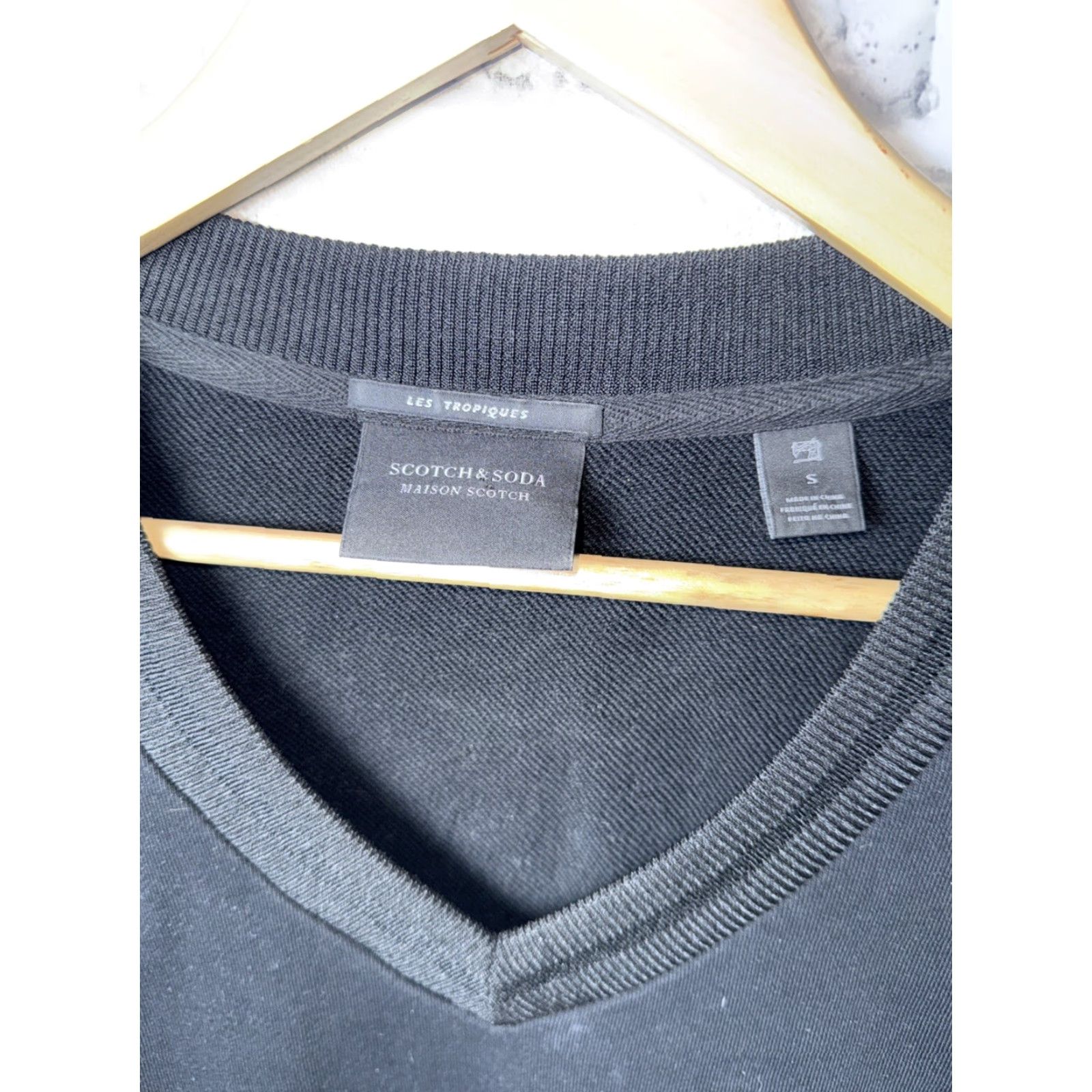 Scotch & Soda Scotch & Soda Womens Sweater V-Neck Pullover Black S Knit Cotton Shirt? Size S / US 4 / IT 40 - 2 Thumbnail