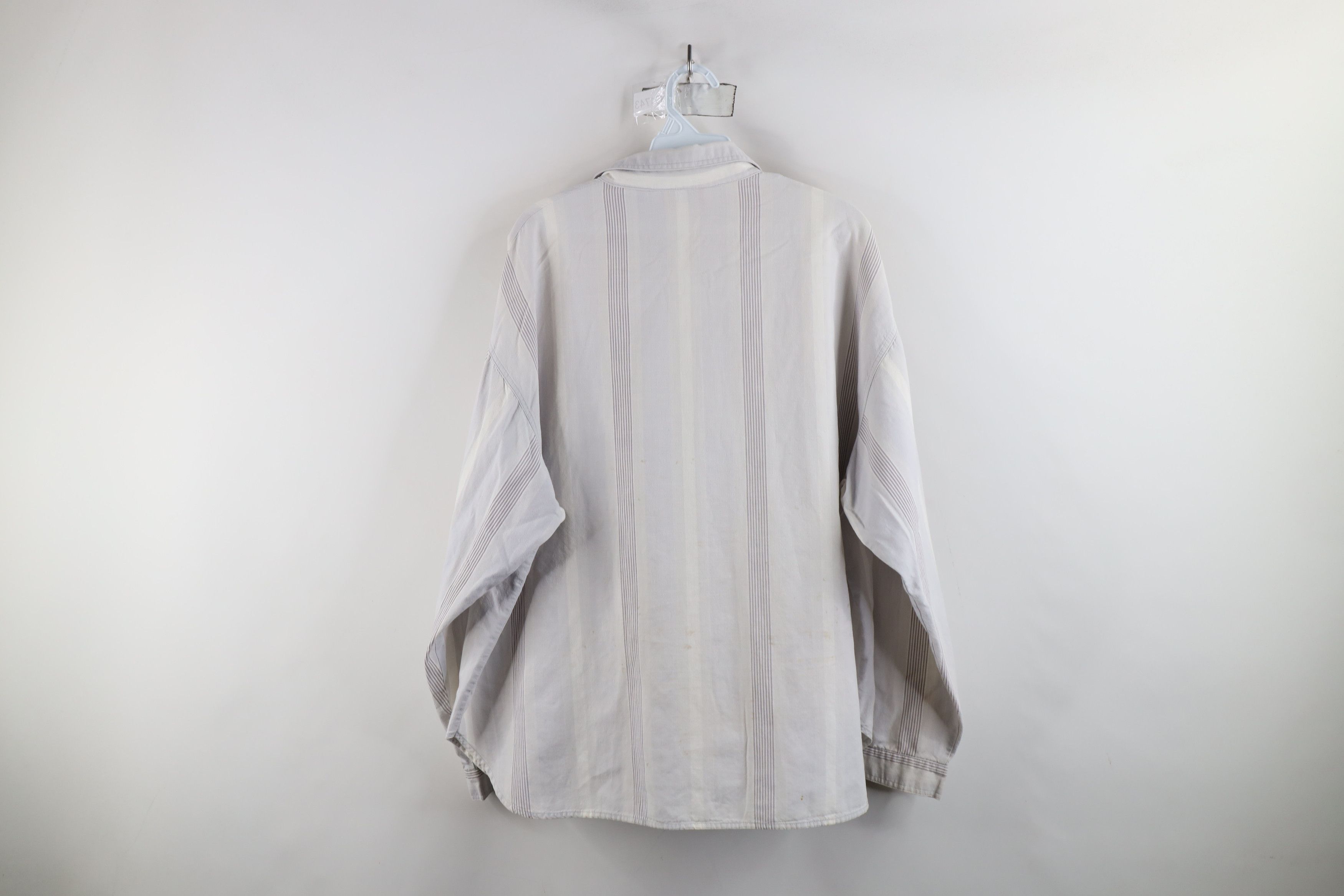 Vintage Vintage 90s Streetwear Baggy Big Pocket Striped Button Shirt Size XL / US 12-14 / IT 48-50 - 13 Thumbnail