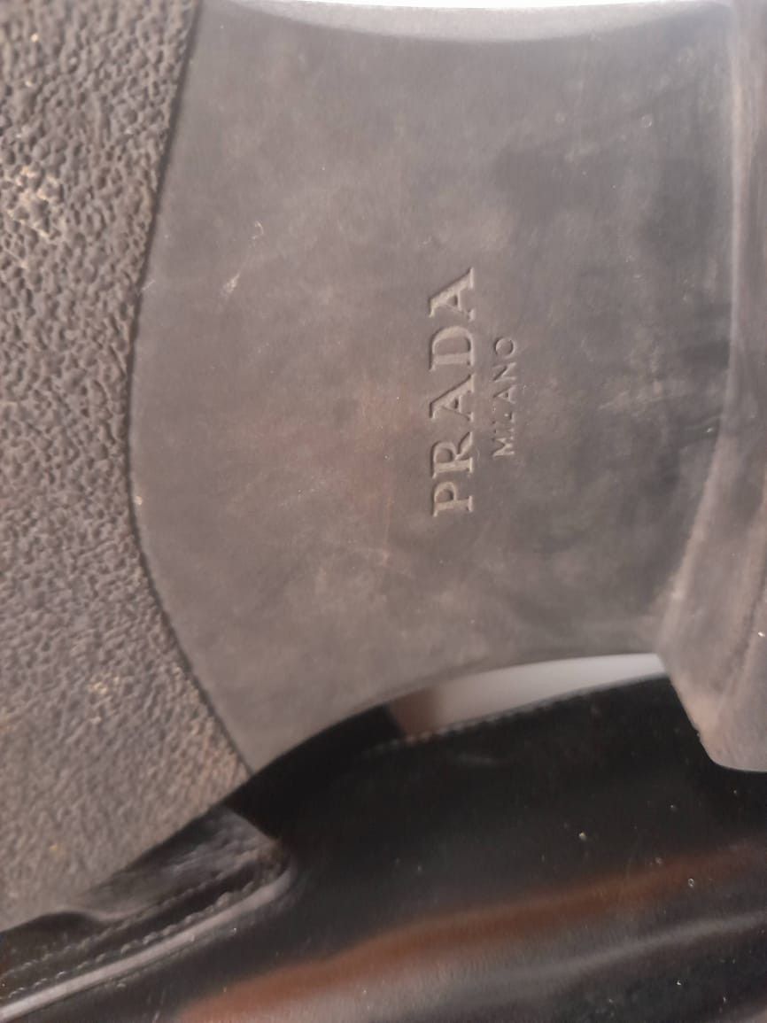 Prada Prada chocolate brushed black shoes size 37 Size US 7 / IT 37 - 7 Thumbnail