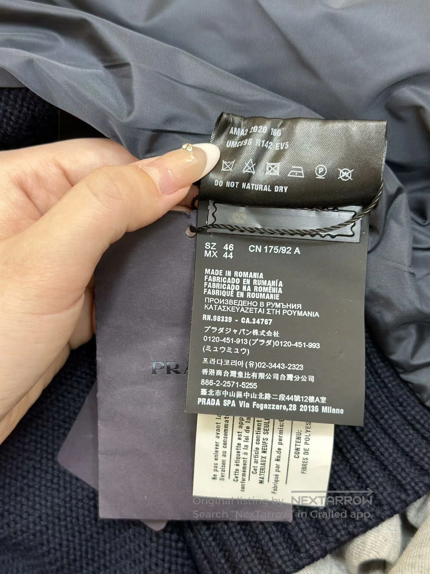Prada PRADA Navy Knit Paneled Jacket. Size US S / EU 44-46 / 1 - 6 Thumbnail