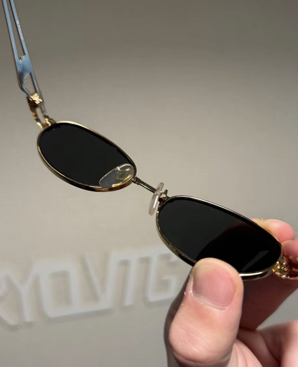 Jean Paul Gaultier Jean Paul Gaultier Wire Temple Oval Sunglasses K24 Size ONE SIZE - 6 Thumbnail
