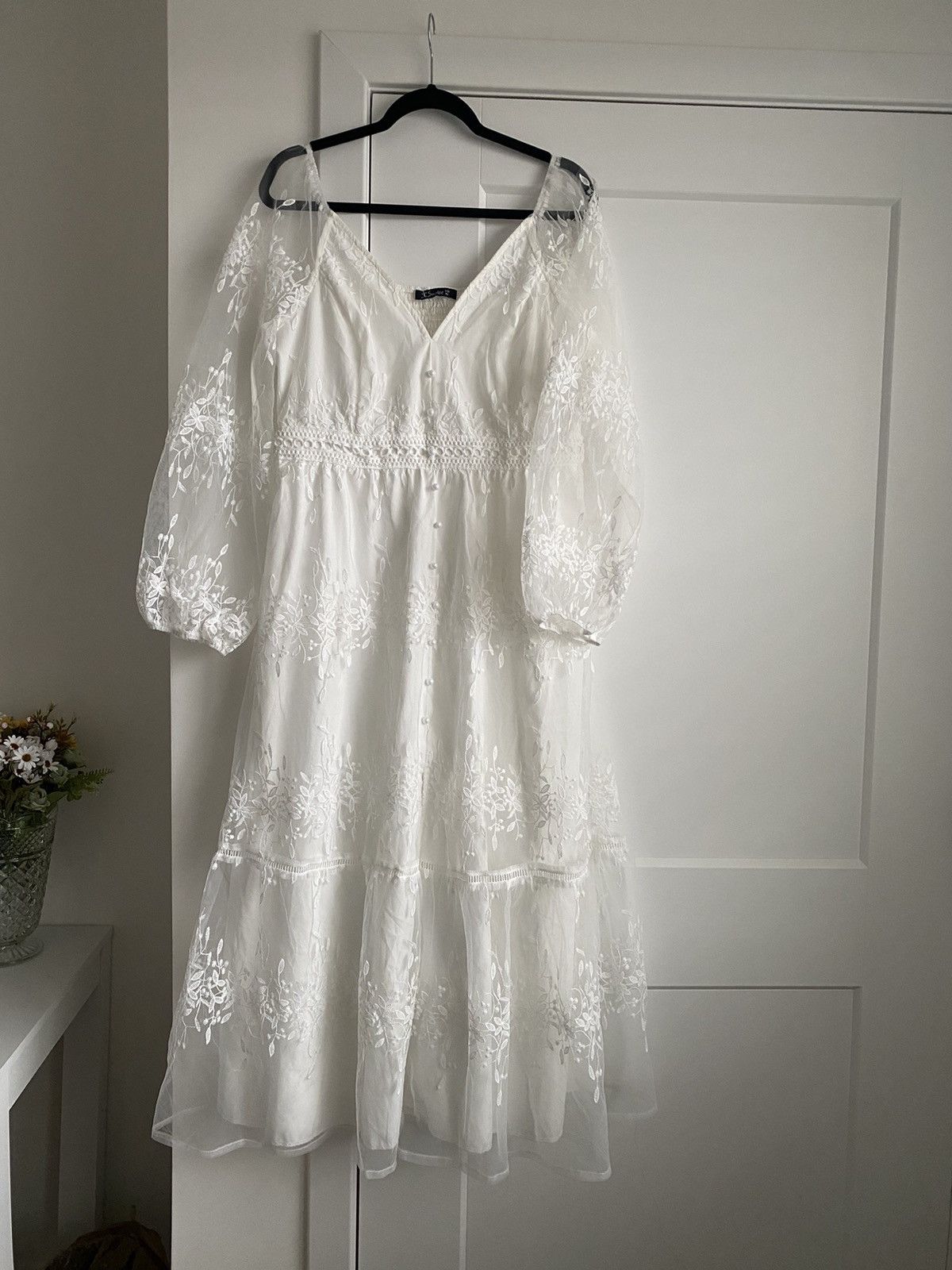 Other New Simplee Women’s Elegant Lantern Sleeve Ruffle HemDresses Size XL / US 12-14 / IT 48-50 - 3 Thumbnail