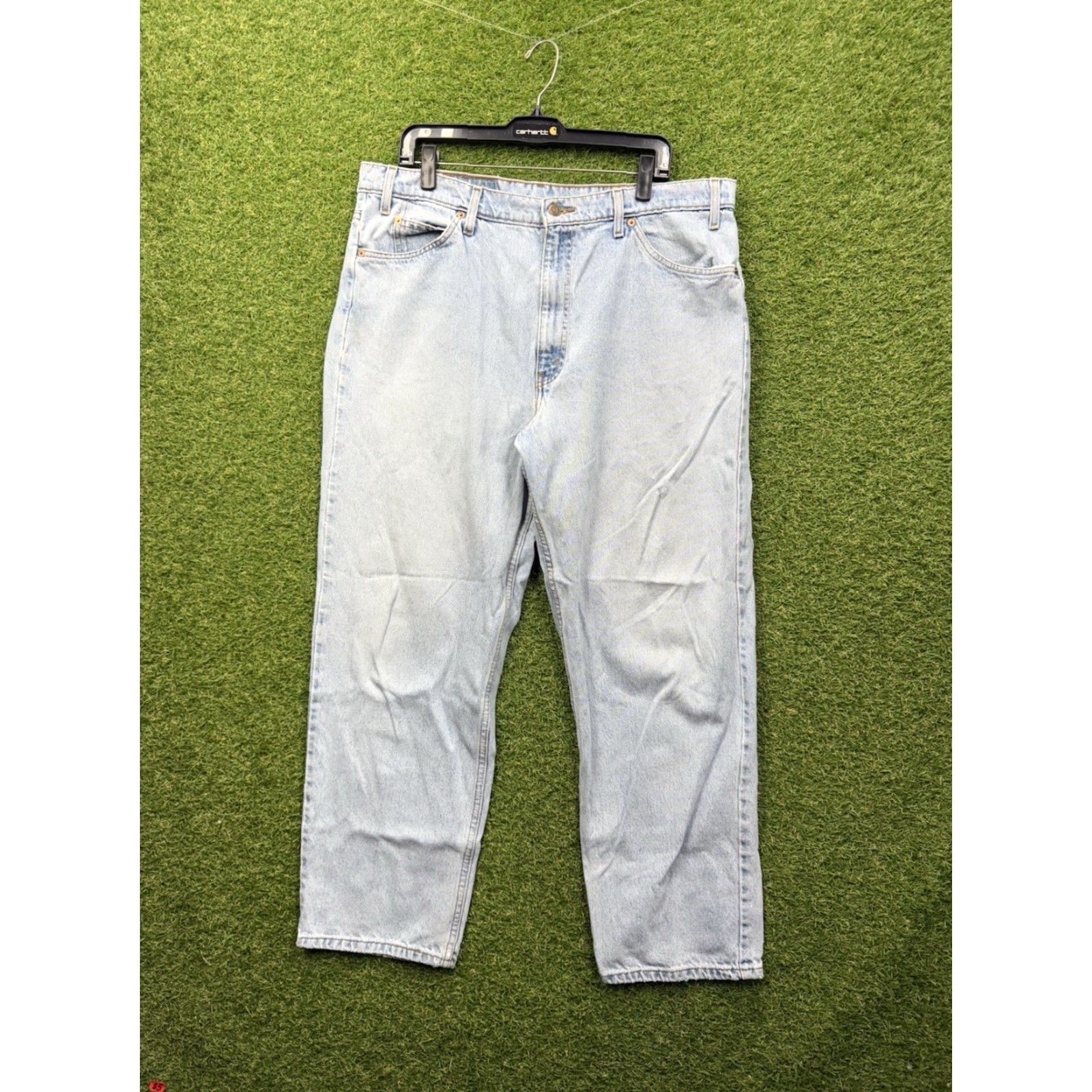 Levi's VINTAGE Levi's 550 Jeans Men Jean Tapered 40 Adult Medium (36x30) Blue USA Made 90s Orange Tab Mens Size US 40 / EU 56 - 2 Thumbnail