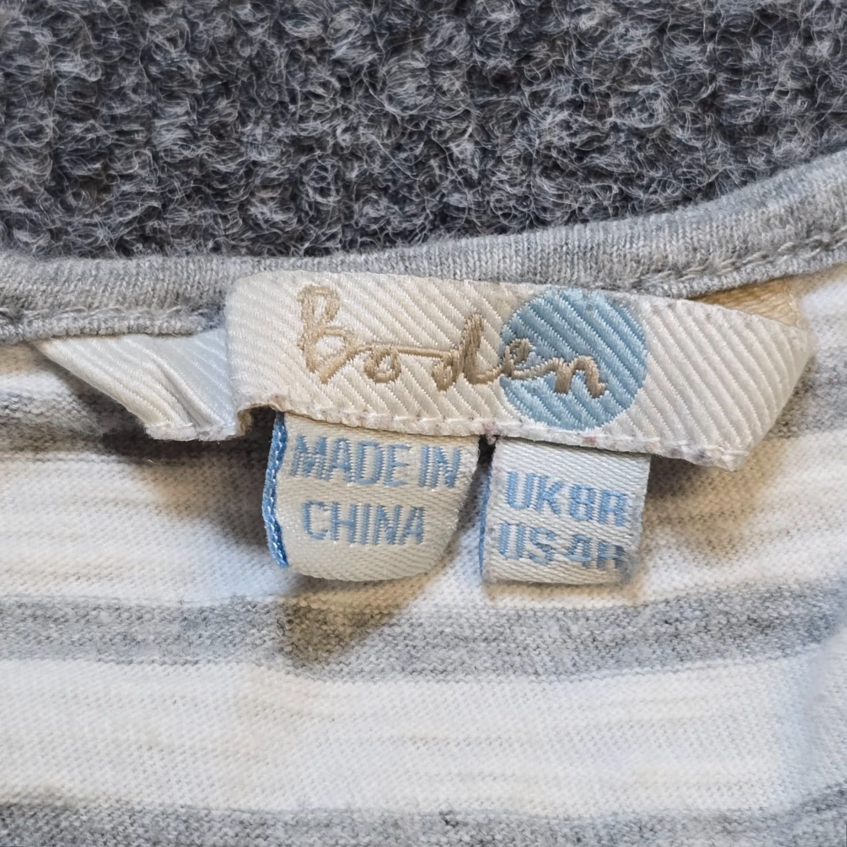 Boden VINTAGE Boden Dress Womens Size 4 Gray White Stripe Sheath Sleeveless Basic Capsule Size S / US 4 / IT 40 - 3 Thumbnail