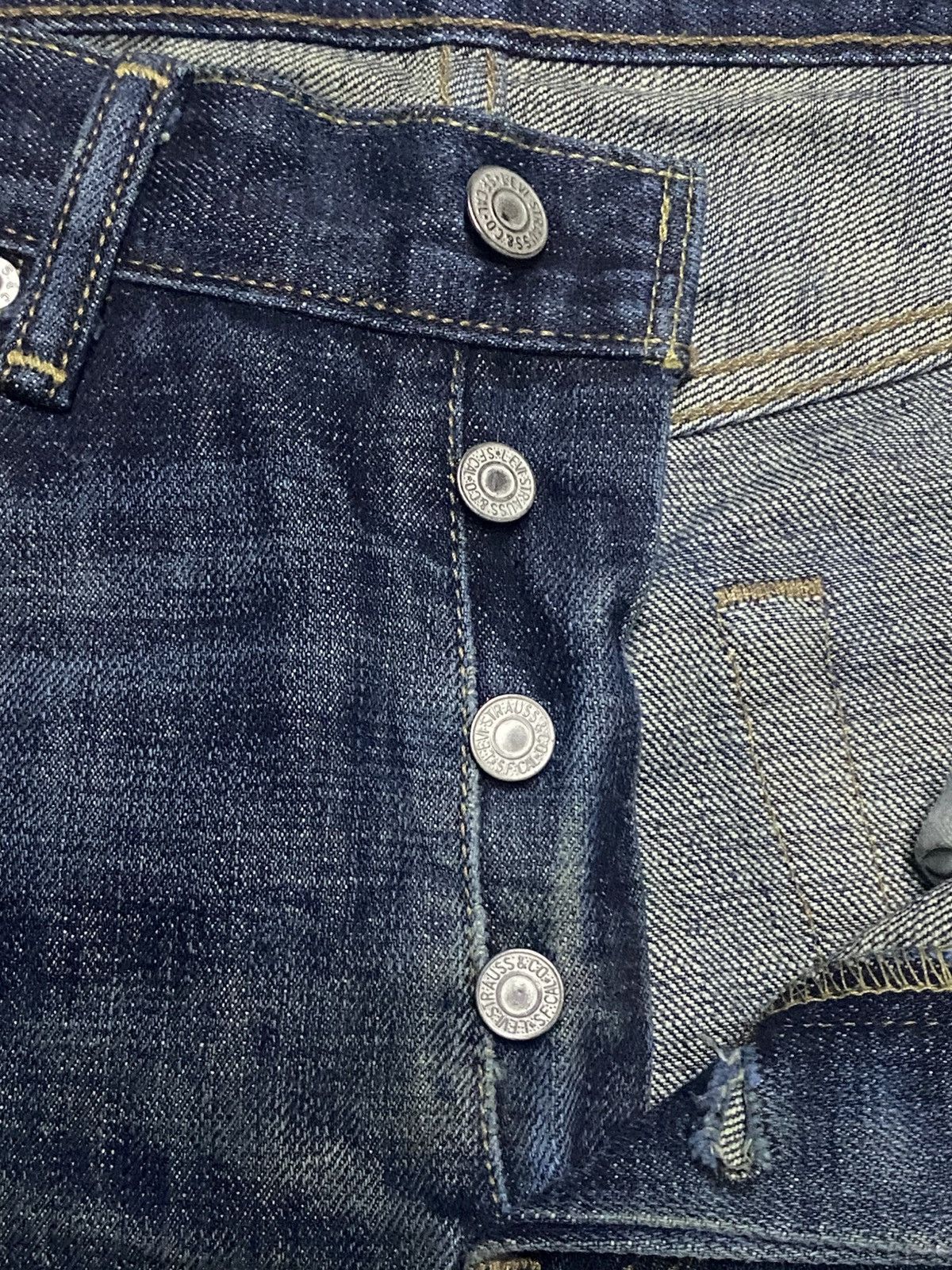 Levi's Vintage Levis 501 Y2K Mud Wash Distressed Loose Jeans Size US 30 / EU 46 - 10 Thumbnail