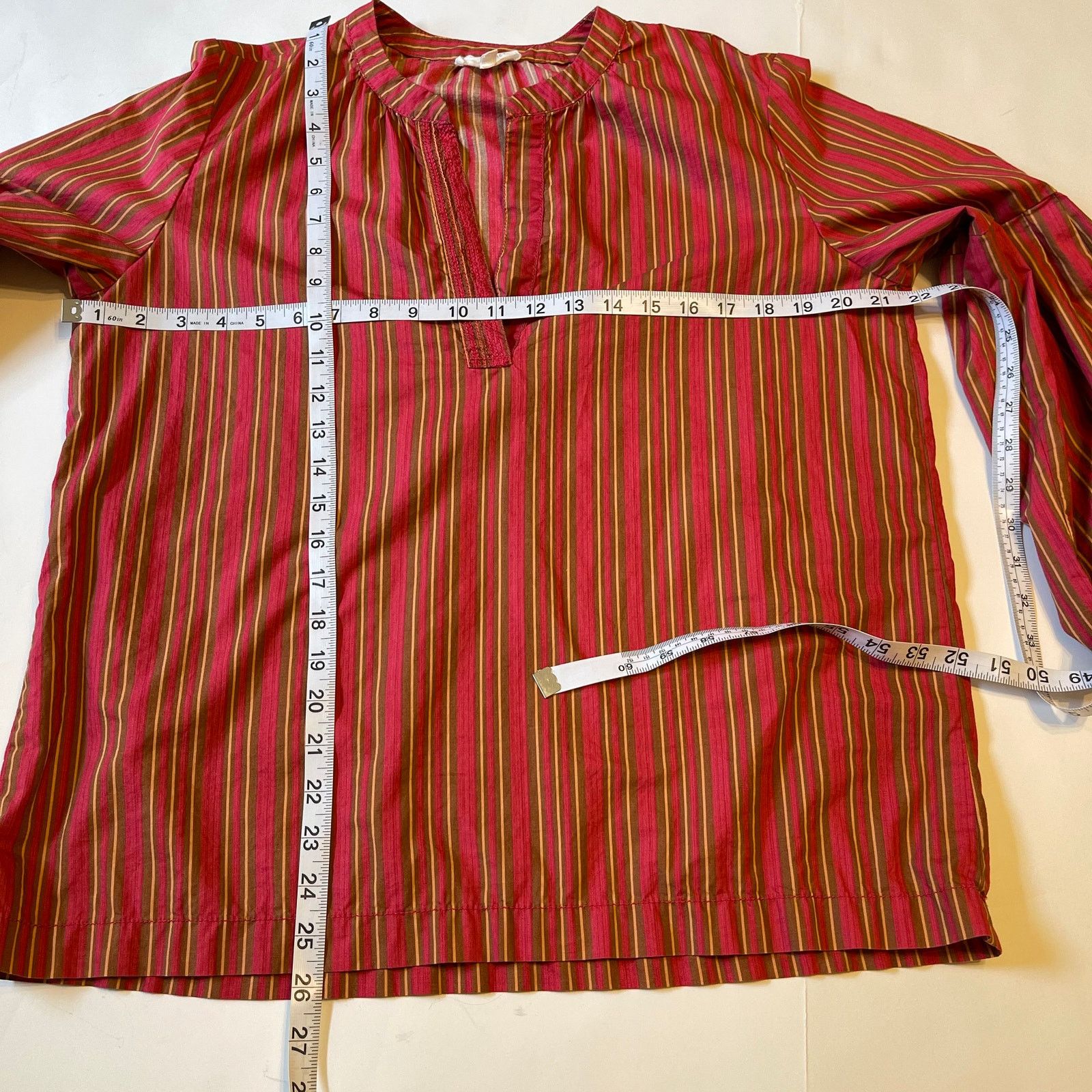 Loft LOFT Lou & Grey Striped Poplin Boho Top, M Size M / US 6-8 / IT 42-44 - 5 Thumbnail
