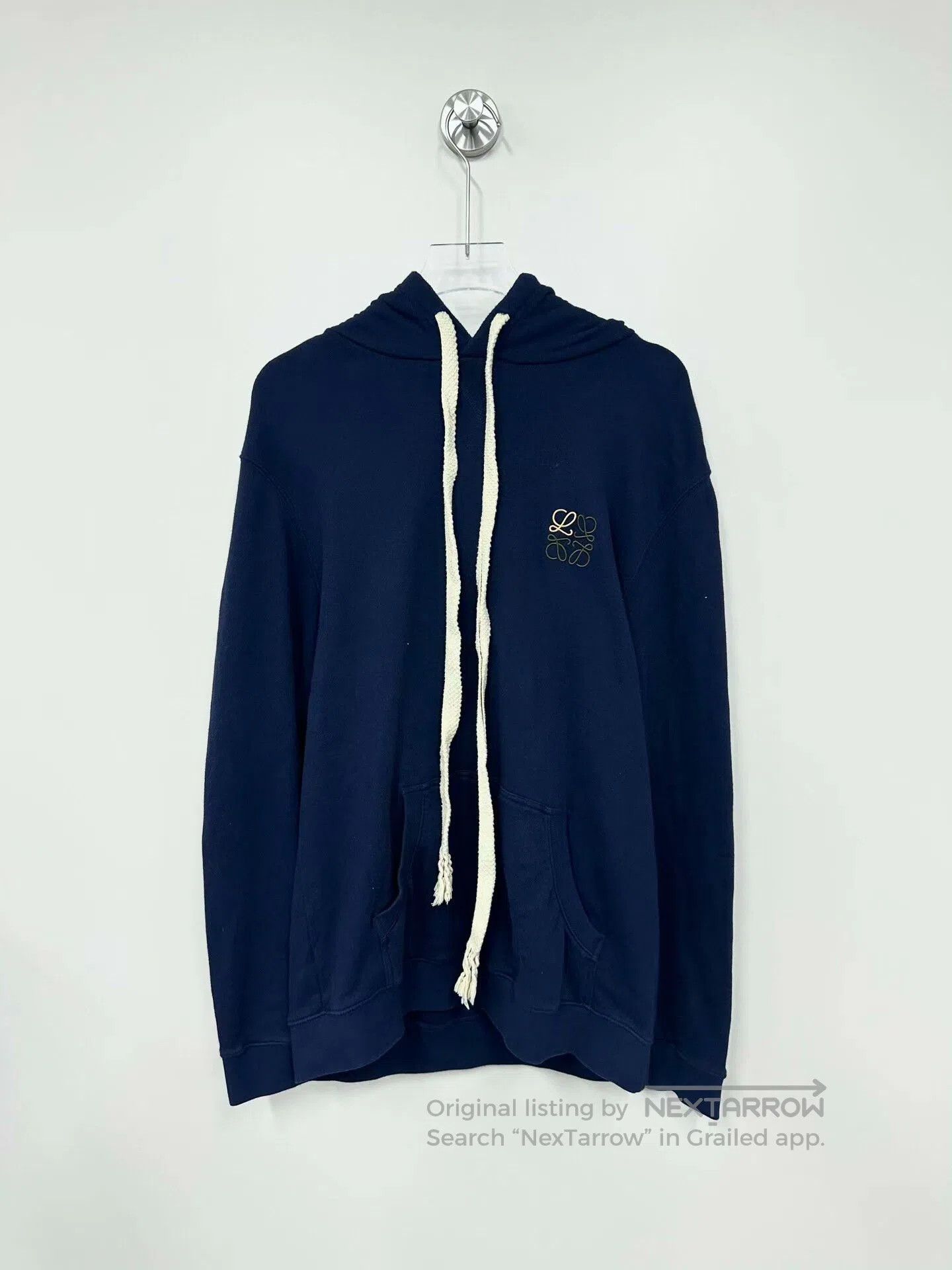 Loewe Loewe Blue Embroidered Hoodie Size XL. Size US XL / EU 56 / 4 - 1 Thumbnail