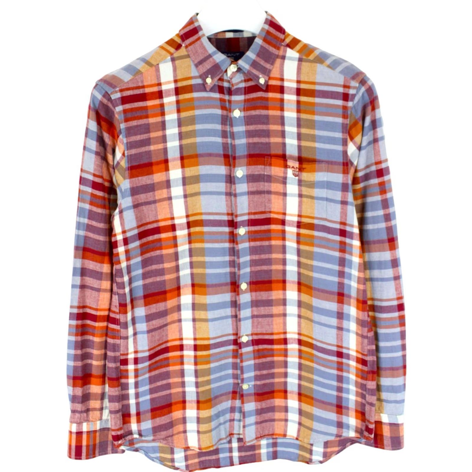 Gant GANT Shirt Men Small Flannel Plaid Button-Down Collar Regular Mens Small Plaid Button Up Shirt Size US S / EU 44-46 / 1 - 2 Thumbnail
