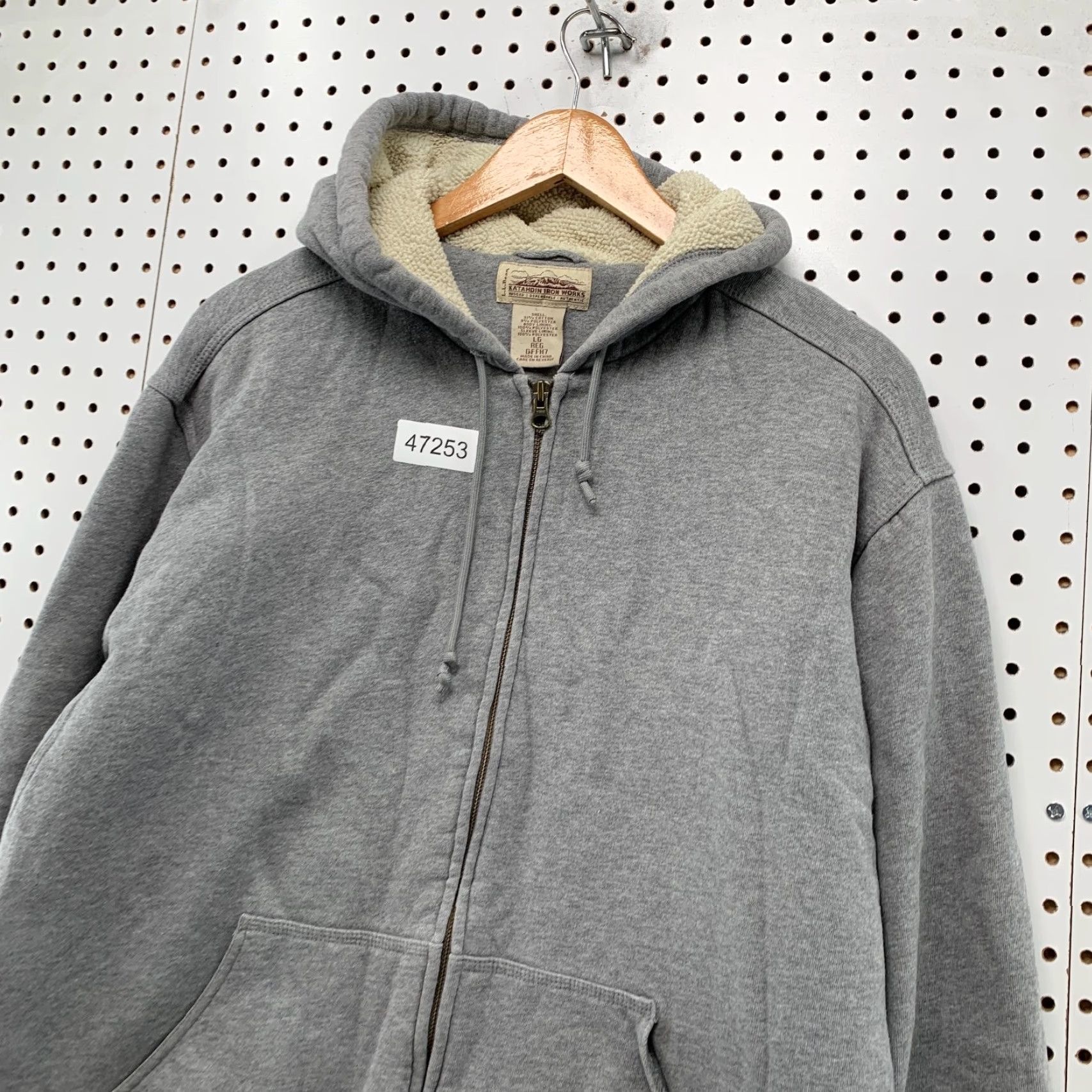 Vintage L.L. Bean Katahdin Hoodie Sweatshirt Mens XL Gray Lined Sherpa Iron Works Up Size US XL / EU 56 / 4 - 7 Thumbnail