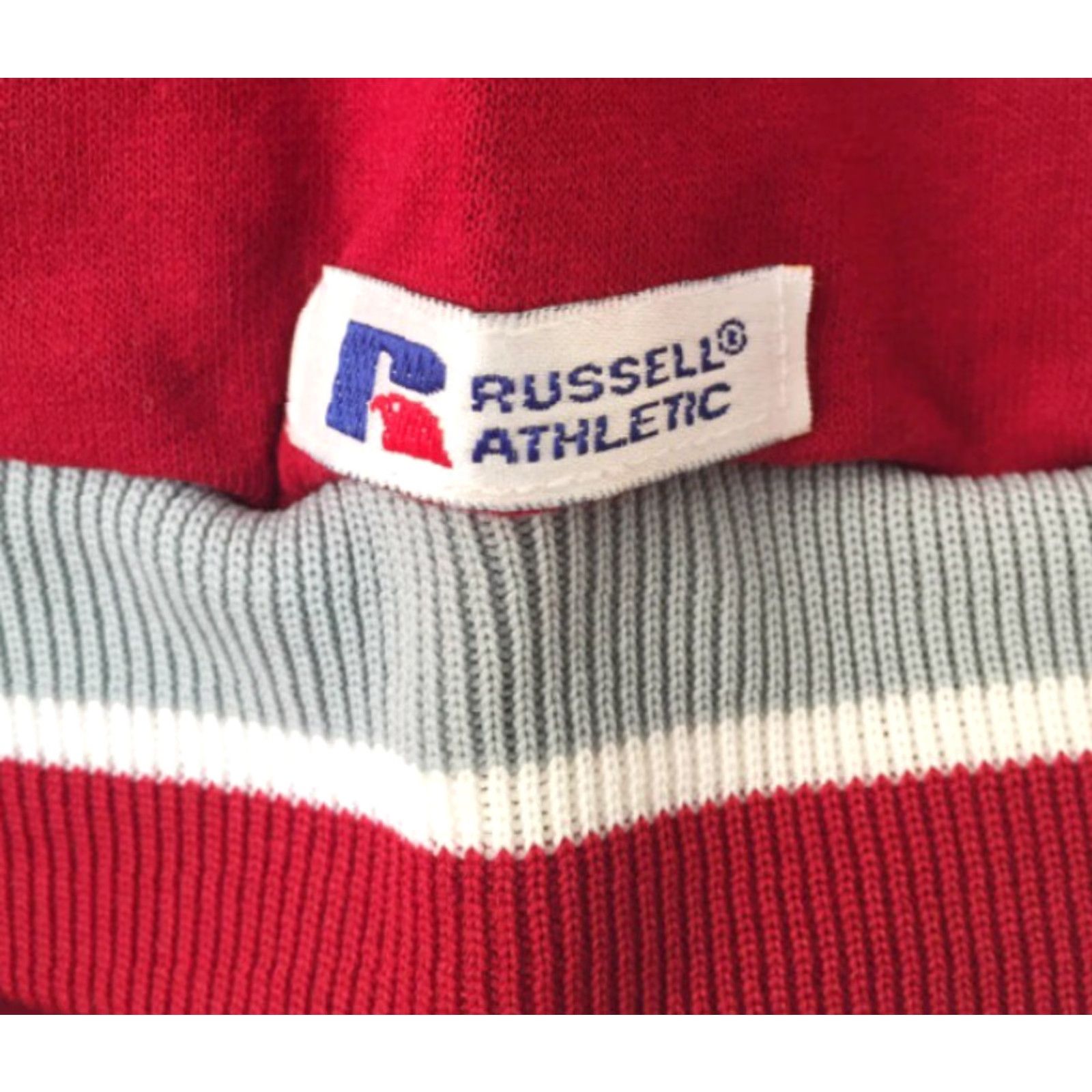 Russell Athletic VINTAGE Russell Athletic T-Shirt Mens XL Red 90s Deadstock NWOT V-Neck Athletic 31" Long 21" Across Size US XL / EU 56 / 4 - 4 Thumbnail