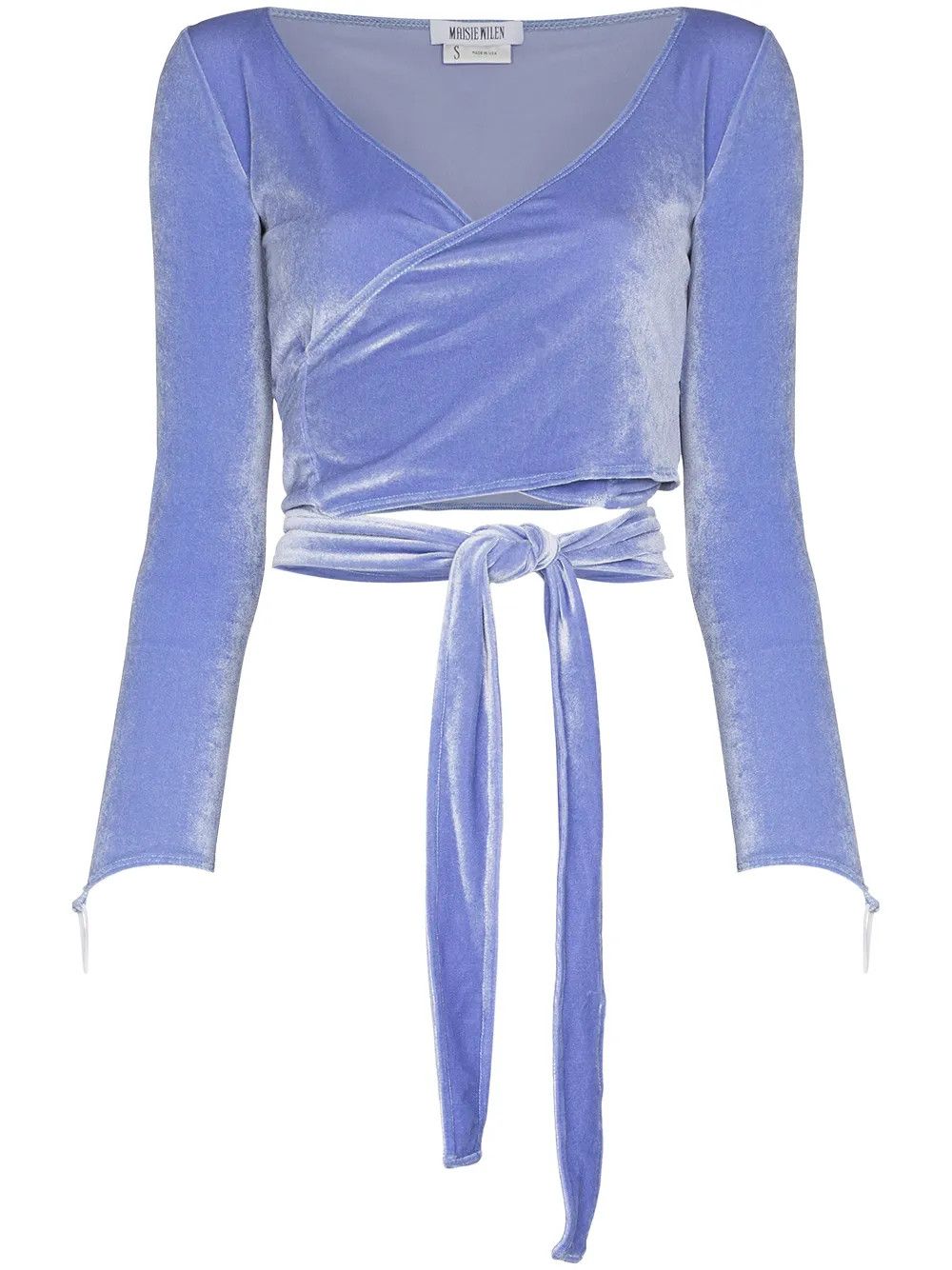 Maisie Wilen o1mle0425 Dramady Wrap Around Top Blue Size XS / US 0-2 / IT 36-38 - 2 Thumbnail