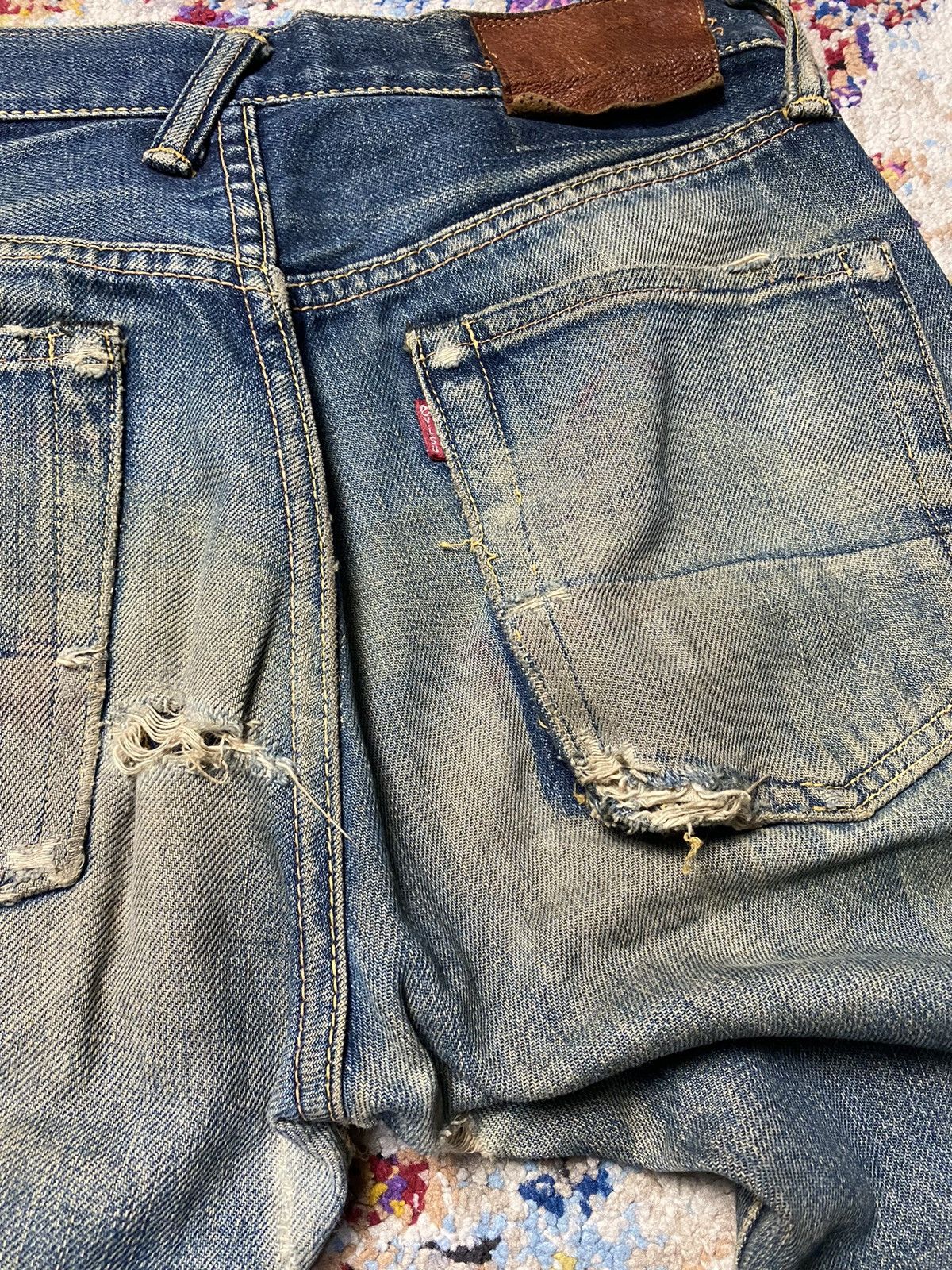 Evisu × Vintage Vintage Evisu Selvedge Slim Straight Distressed Jeans W27 Size US 27 - 4 Thumbnail
