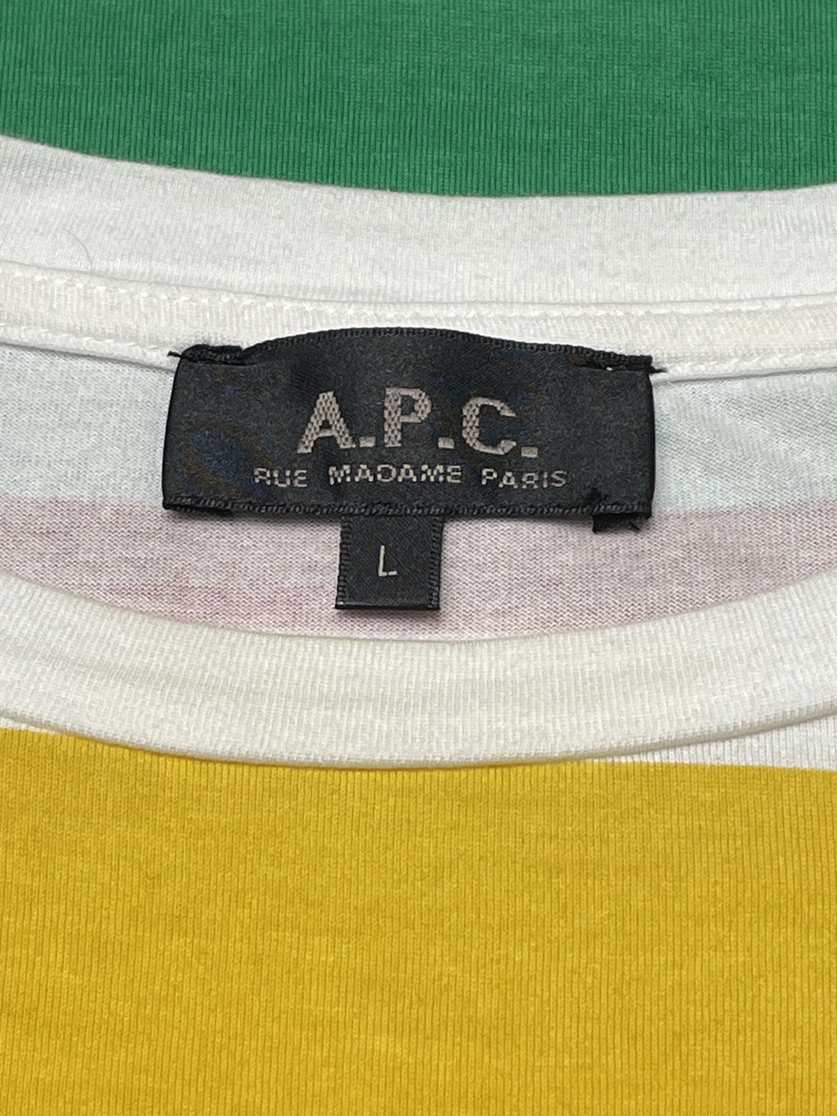 A.P.C. × Japanese Brand × Vintage Vintage Japanese Brand A.P.C Striped T-Shirt 2000s Size US L / EU 52-54 / 3 - 6 Thumbnail