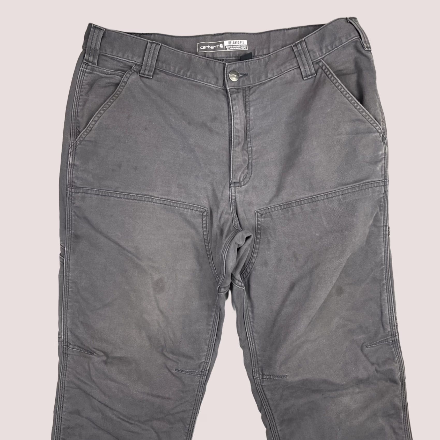 Carhartt Carhartt Pants Mens 36x34 Gray Rugged Flex Canvas 5-Pocket Relaxed Straight Front Workwear Pants Mens Medium? Size US 36 / EU 52 - 1 Thumbnail