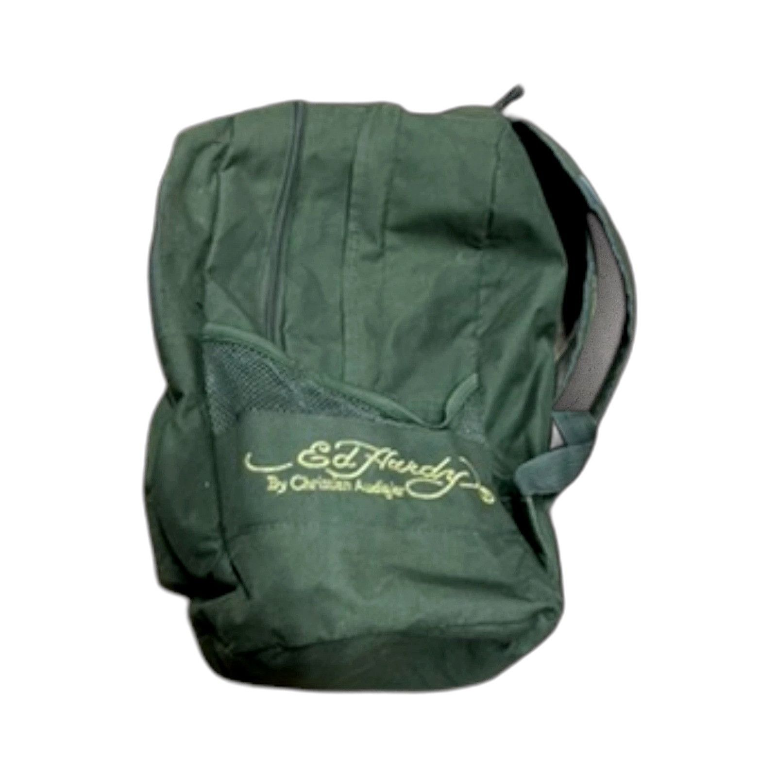 Ed Hardy Vintage Y2K Ed Hardy Full Size Green Backpack Flaming Skull Size ONE SIZE - 3 Thumbnail