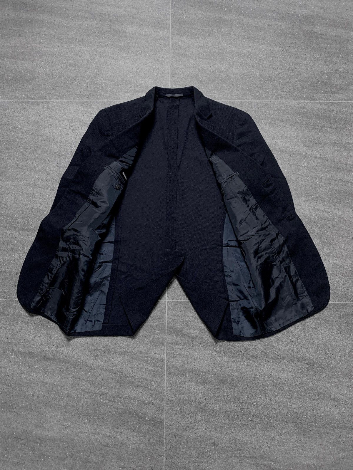Jil Sander 2000s Wool Textured Blazer Size 48S - 5 Thumbnail