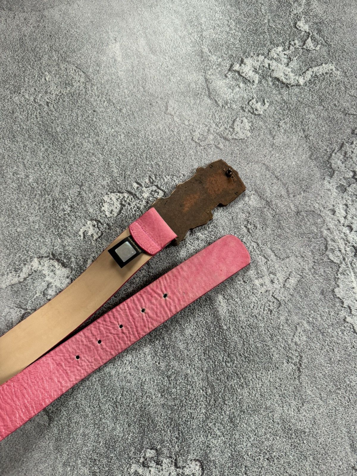 Just Cavalli × Roberto Cavalli × Vintage Just Cavalli pink Avantgarde leather belt rhinestones Y2K Size ONE SIZE - 17 Thumbnail