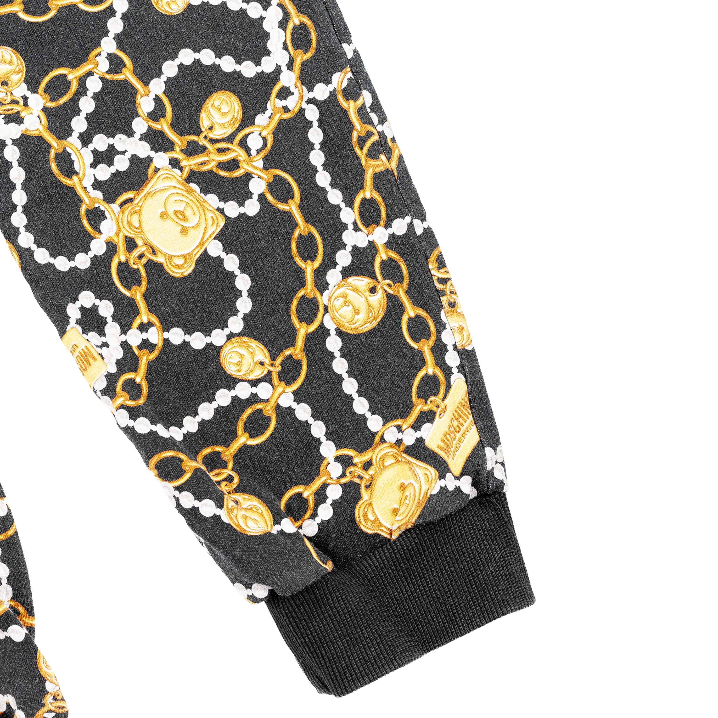 Moschino Moschino Black Jogger Pants Graphic and Chain Details Size US 28 / EU 44 - 4 Thumbnail