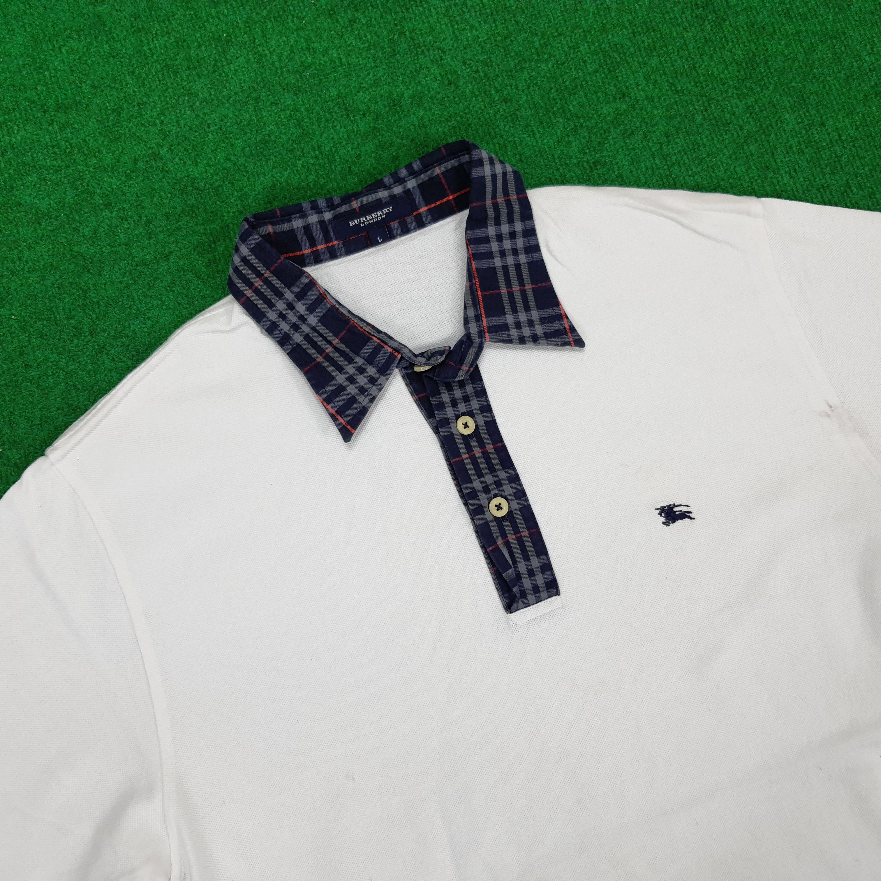 Burberry × Vintage Vintage Burberry London Nova Check Polo Shirt Size US M / EU 48-50 / 2 - 2 Thumbnail
