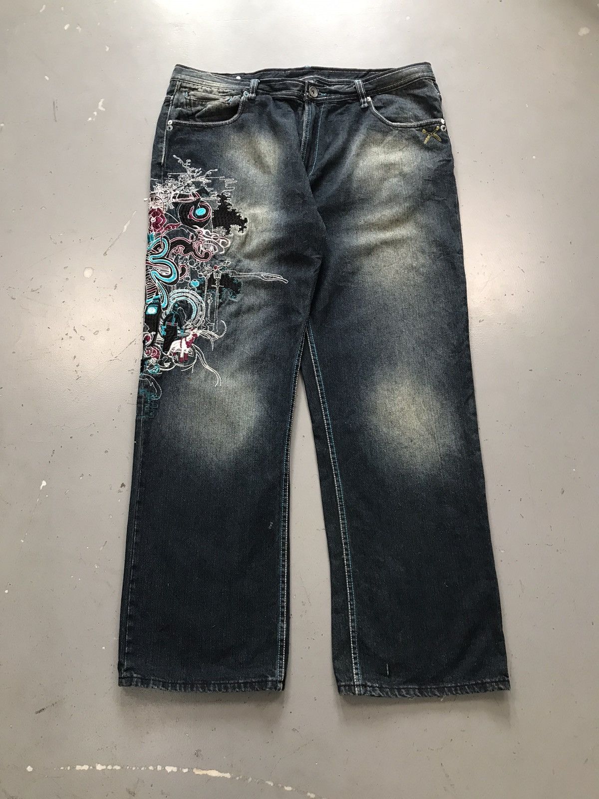 Vintage Vintage artful dodger embroidered denim Size US 41 - 1 Thumbnail