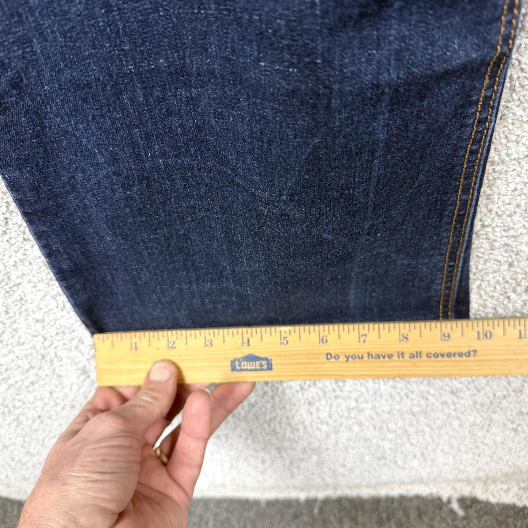 Vintage Cato Denim Jeans 20W Plus High Rise Comfort Stretch 40x29 Western Americana 5-Pocket Embroidered Dark Blue Straight Womens Jeans Size 42" / US 20 - 3 Thumbnail