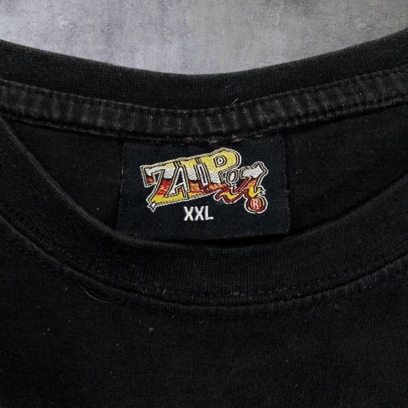 Vintage VINTAGE Zip It Wolf Pack Animal Nature Wildlife Graphic Black T-Shirt XL Mens Short Sleeve Round Neck Cotton 90s Size US XL / EU 56 / 4 - 3 Thumbnail