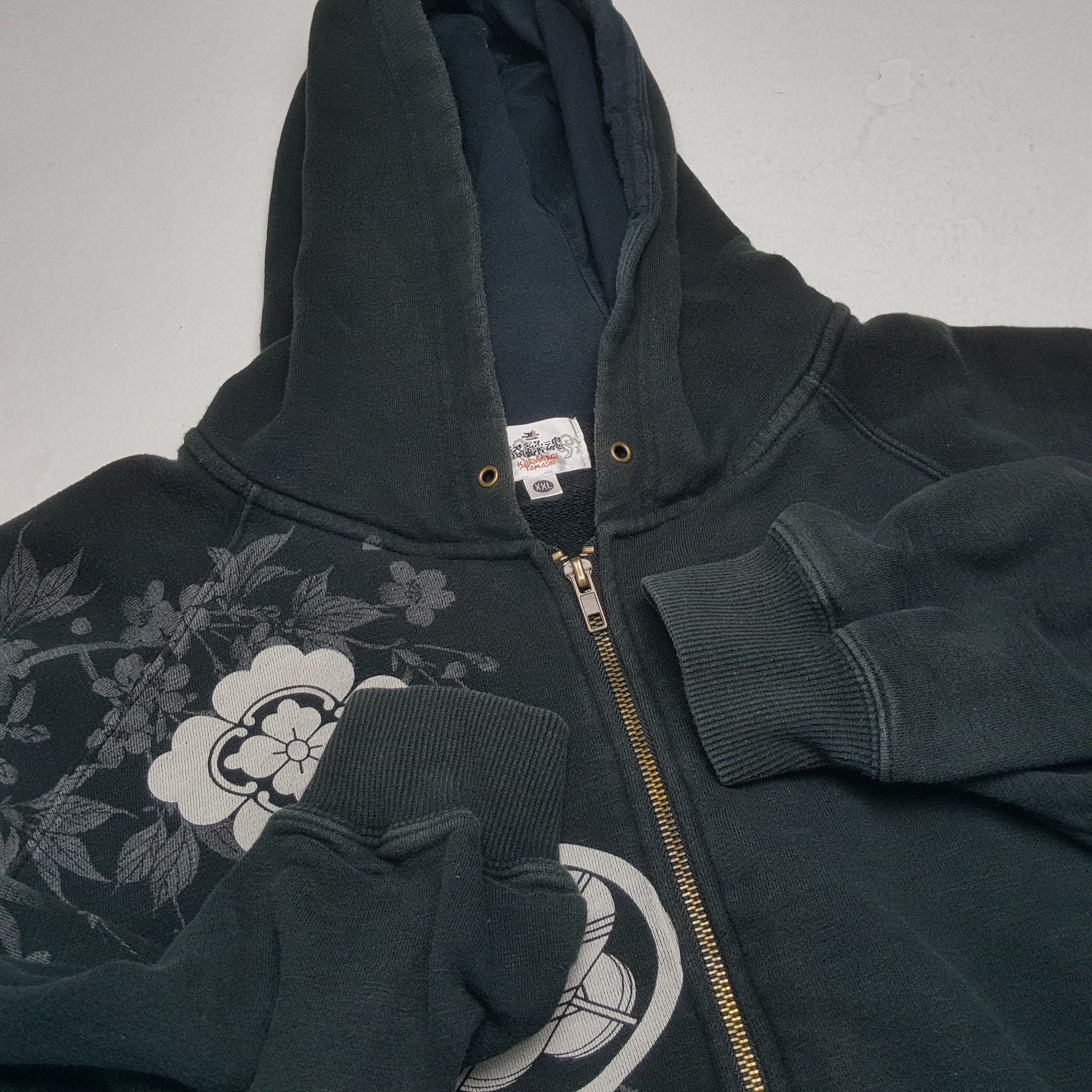 Japanese Brand × Vintage KARAKURI TAMASHI SUKAJAN Fashion Style Zipper Hoodies Size US XXL / EU 58 / 5 - 9 Thumbnail