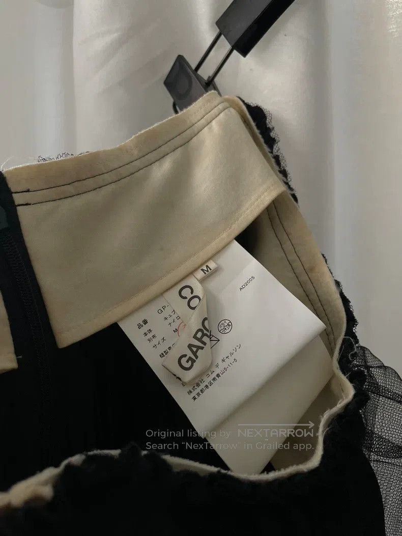 Comme des Garcons Comme Des Garcons size M Main Line Black Tulle Layered Ski Size 23" - 5 Thumbnail