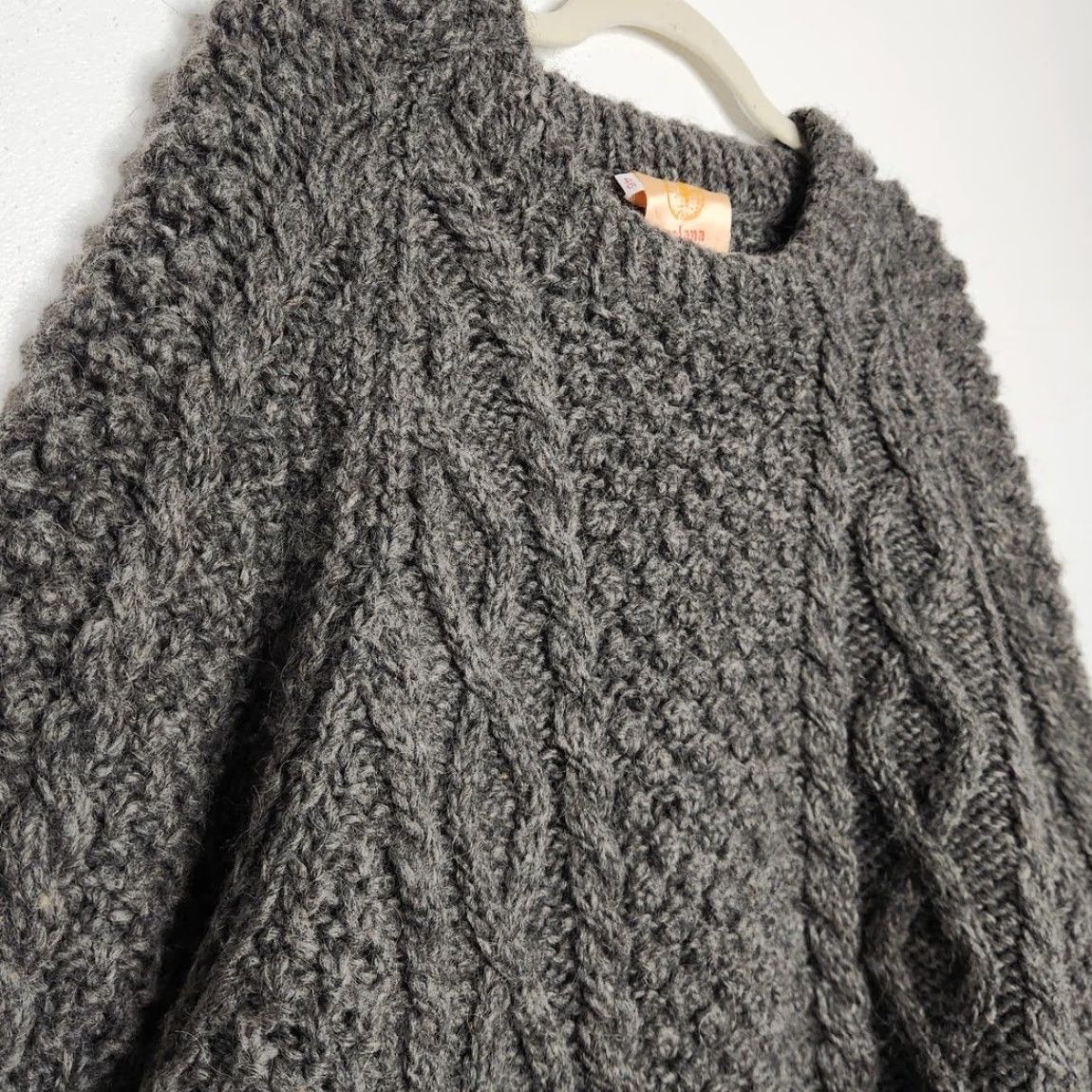 Vintage VINTAGE Spelana Handknit Wool Grandpa Cableknit Fisherman Sweater Size US XXL / EU 58 / 5 - 4 Thumbnail