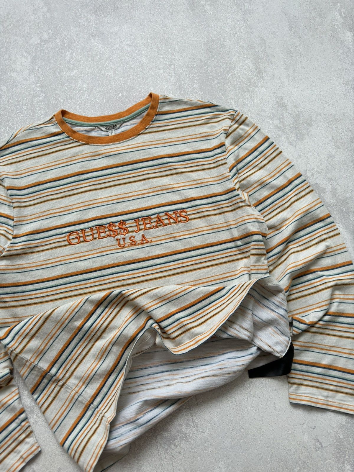 A$AP Rocky × Guess Rare Asap Rocky x Guess Rap Style Striped Shirt Long Sleeve Size US S / EU 44-46 / 1 - 9 Thumbnail