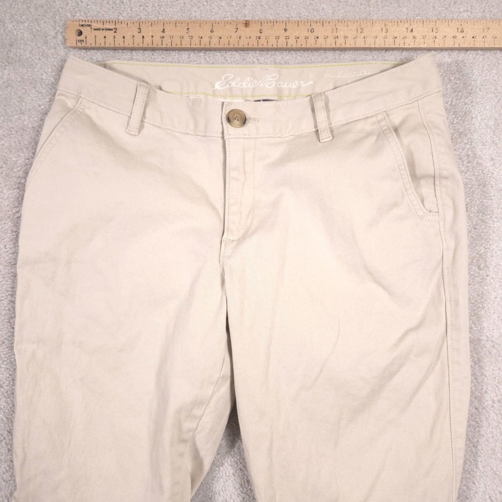 Eddie Bauer Eddie Bauer Pants Womens 2 Beige Chino Twill Straight Leg Casual Boyfriend Casual Workwear Womens Pants Size 26" / US 2 / IT 38 - 6 Thumbnail