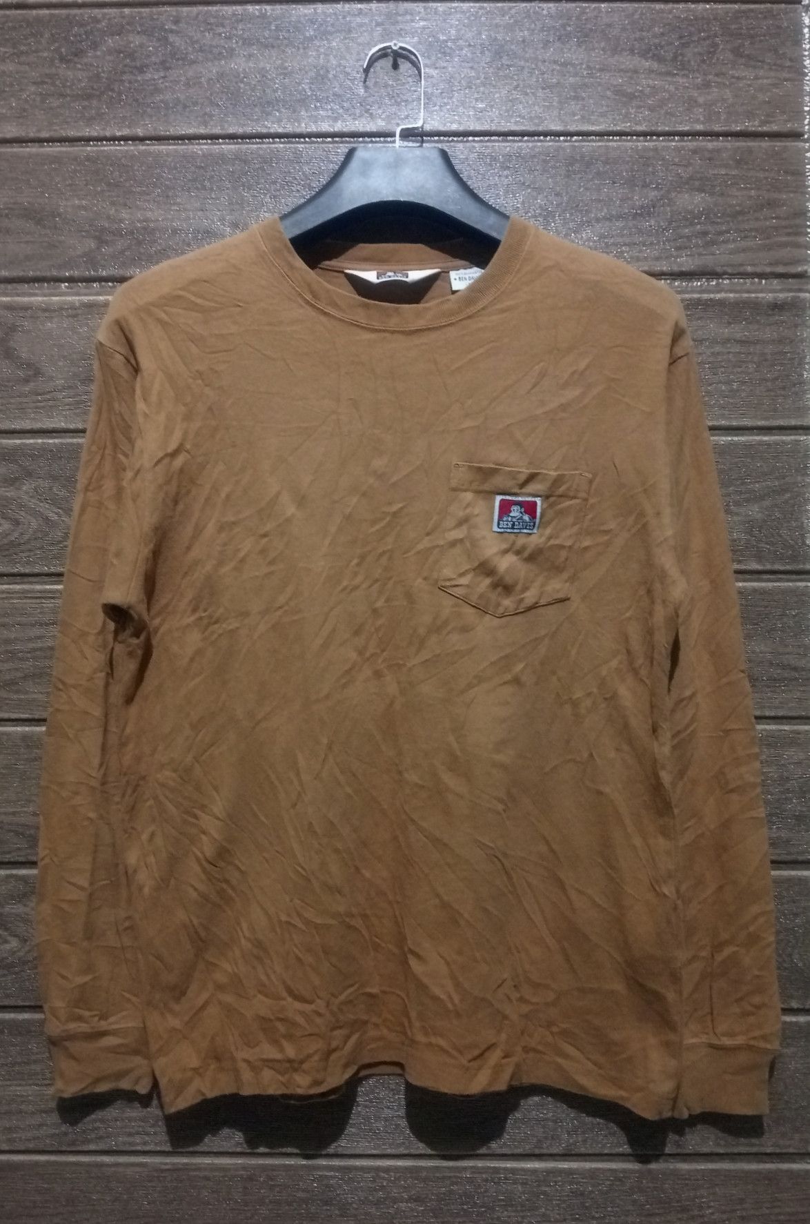 Ben Davis Vintage Ben Davis Single Pocket Long Sleeve Tshirt Size US M / EU 48-50 / 2 - 1 Thumbnail