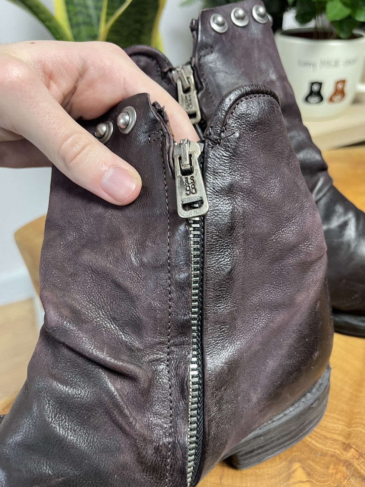 A.S.98 A.S. 98 Airstep Avant-Garde Ankle Zip Heel Biker Boots Shoes Size US 7 / IT 37 - 4 Thumbnail
