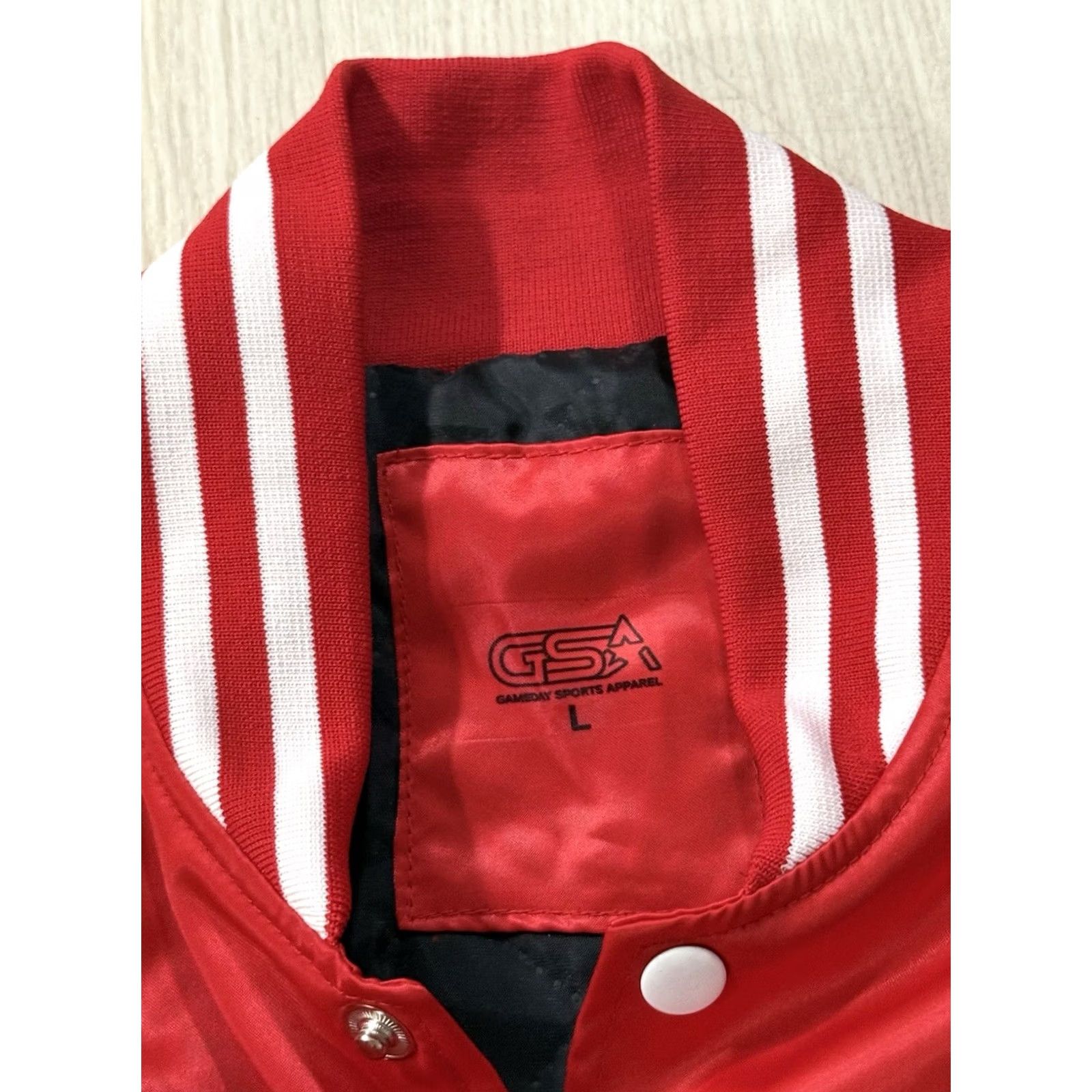 Vintage Gameday Sports Apparel Jacket Varsity Jacket Unisex Adults L Red 90s Vintage? Size US L / EU 52-54 / 3 - 7 Thumbnail