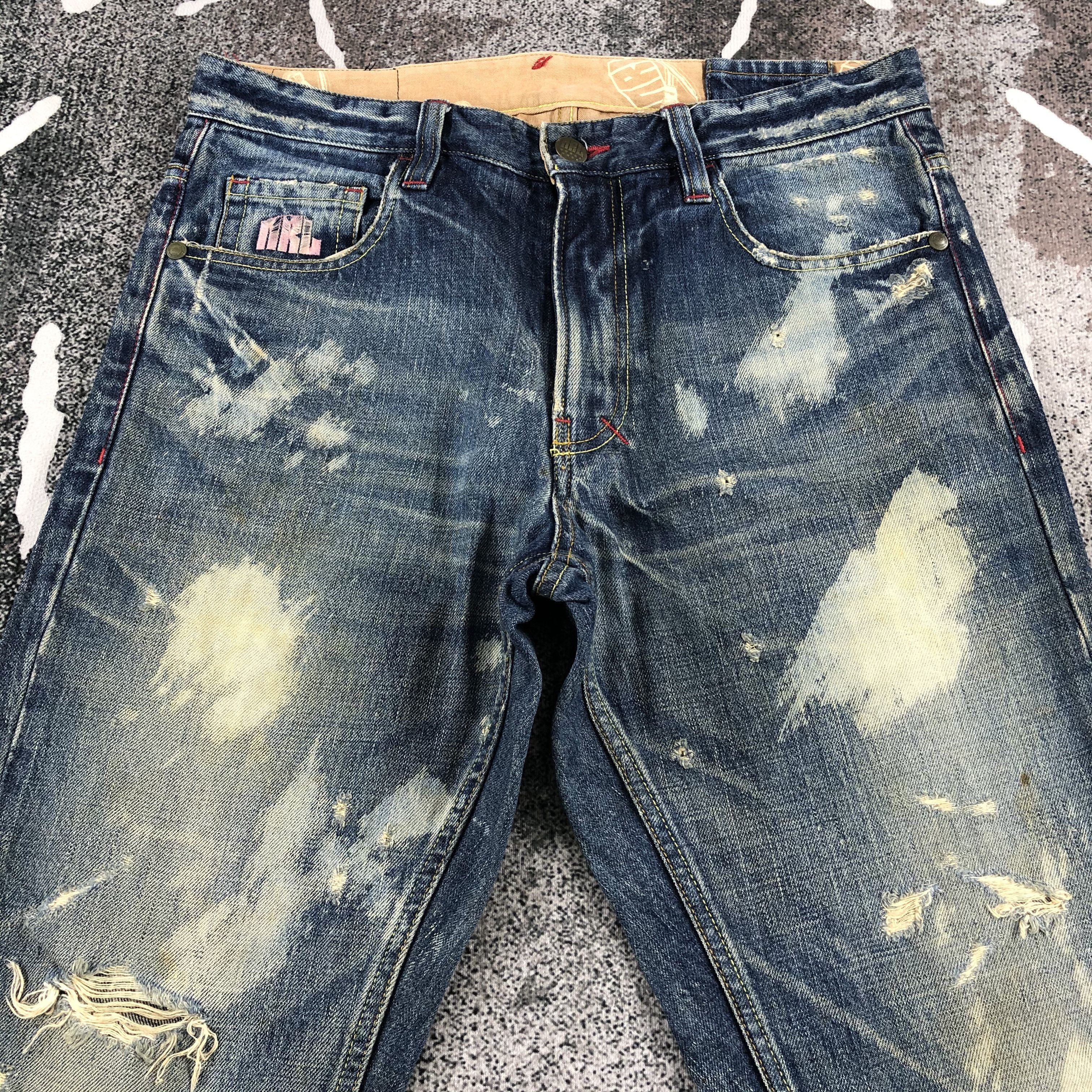 Japanese Brand Nine Rulas Line Jeans Distressed Denim KJ773 Size US 32 / EU 48 - 3 Thumbnail