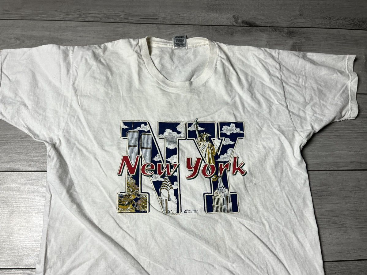 Band Tees New York T-shirt vintage towers statue liberty Size US XL / EU 56 / 4 - 3 Thumbnail