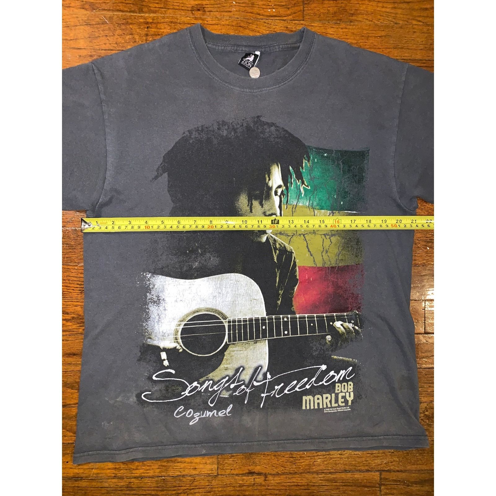 Zion Rootswear Bob Marley Songs of Freedom T-Shirt Mens Large Dark Grey Size US L / EU 52-54 / 3 - 7 Thumbnail